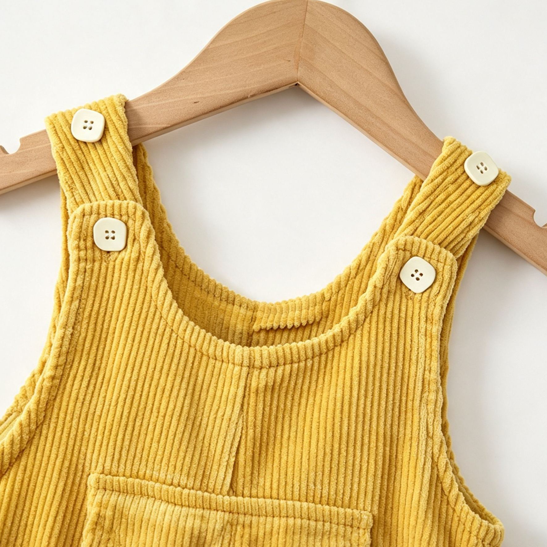 Baby Toddler Solid Color Corduroy Overalls