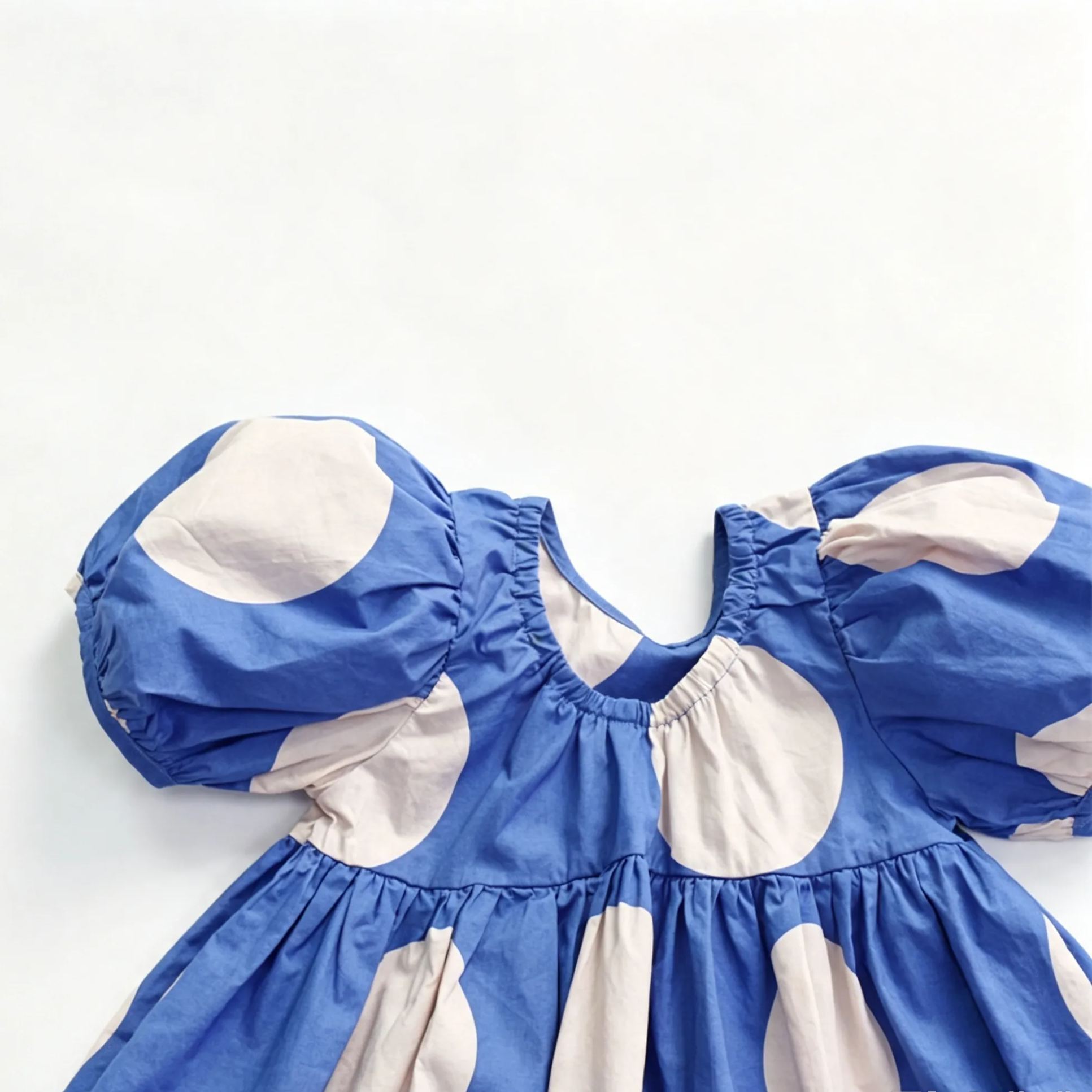 Kids Polka Dot Puff Sleeve Dress