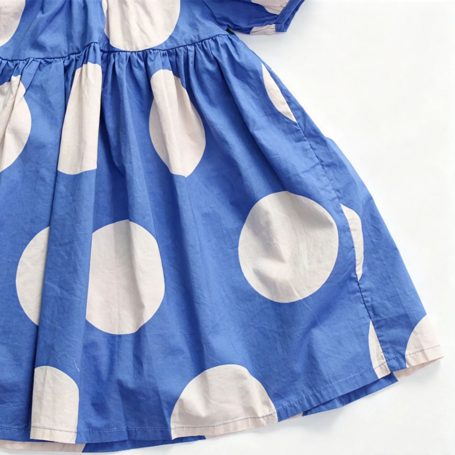 Kids Polka Dot Puff Sleeve Dress