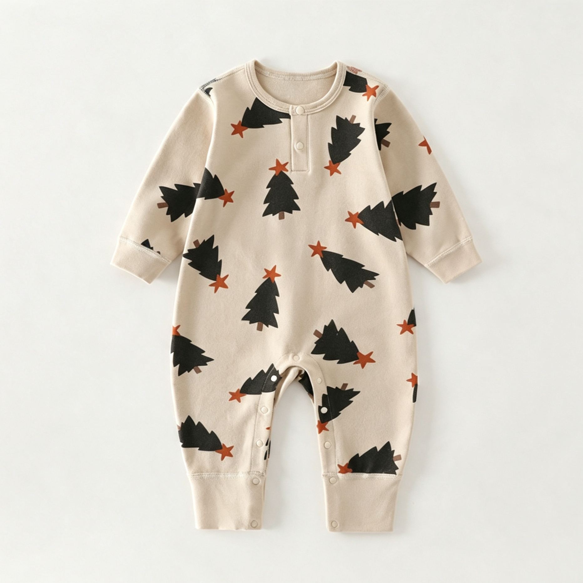 Baby Christmas Tree Print Onesie