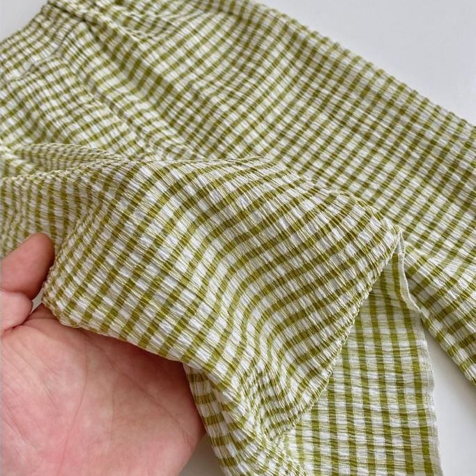 Kids Striped Pleats Slightly Flared Pants