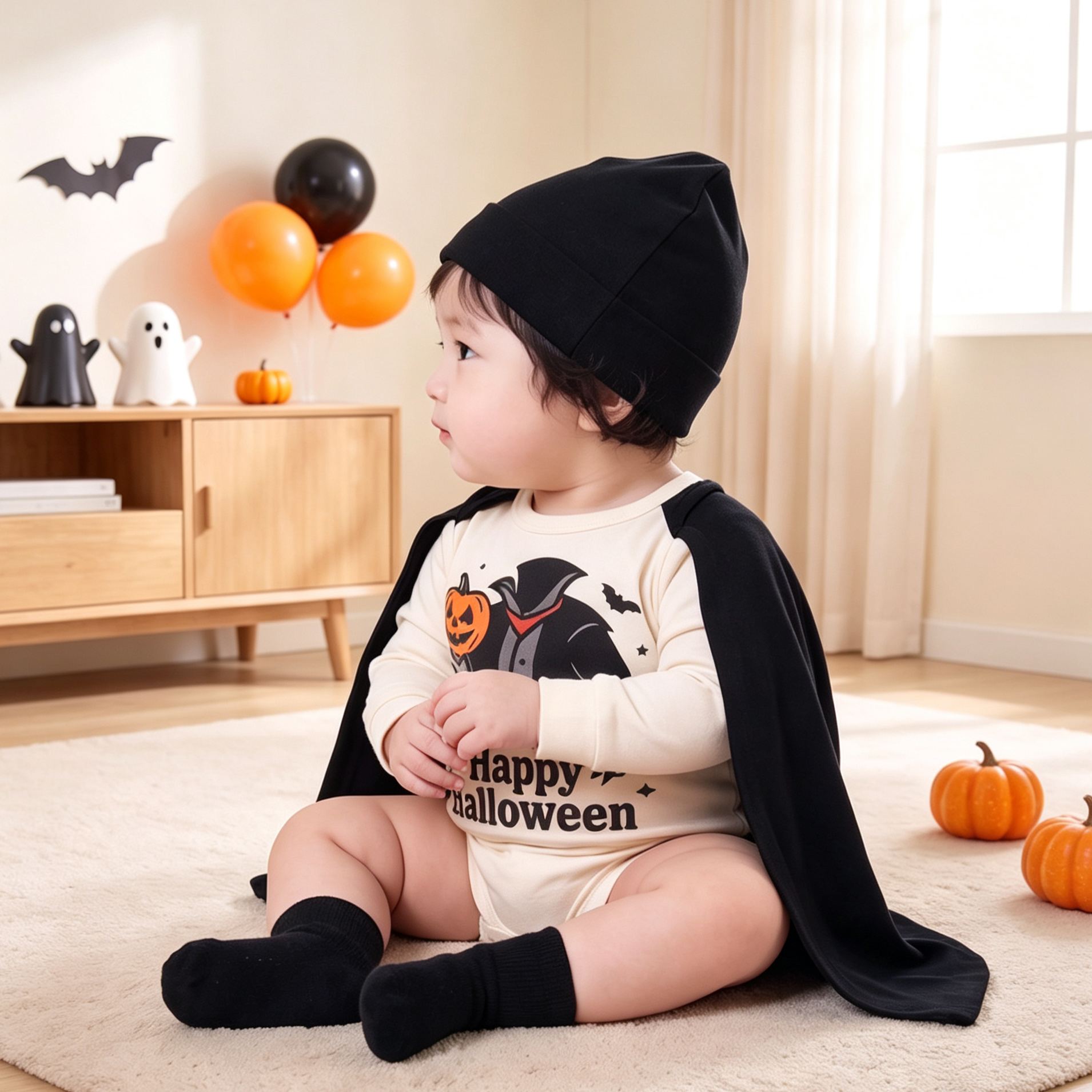 Baby Halloween Headless Horseman Shaped Romper