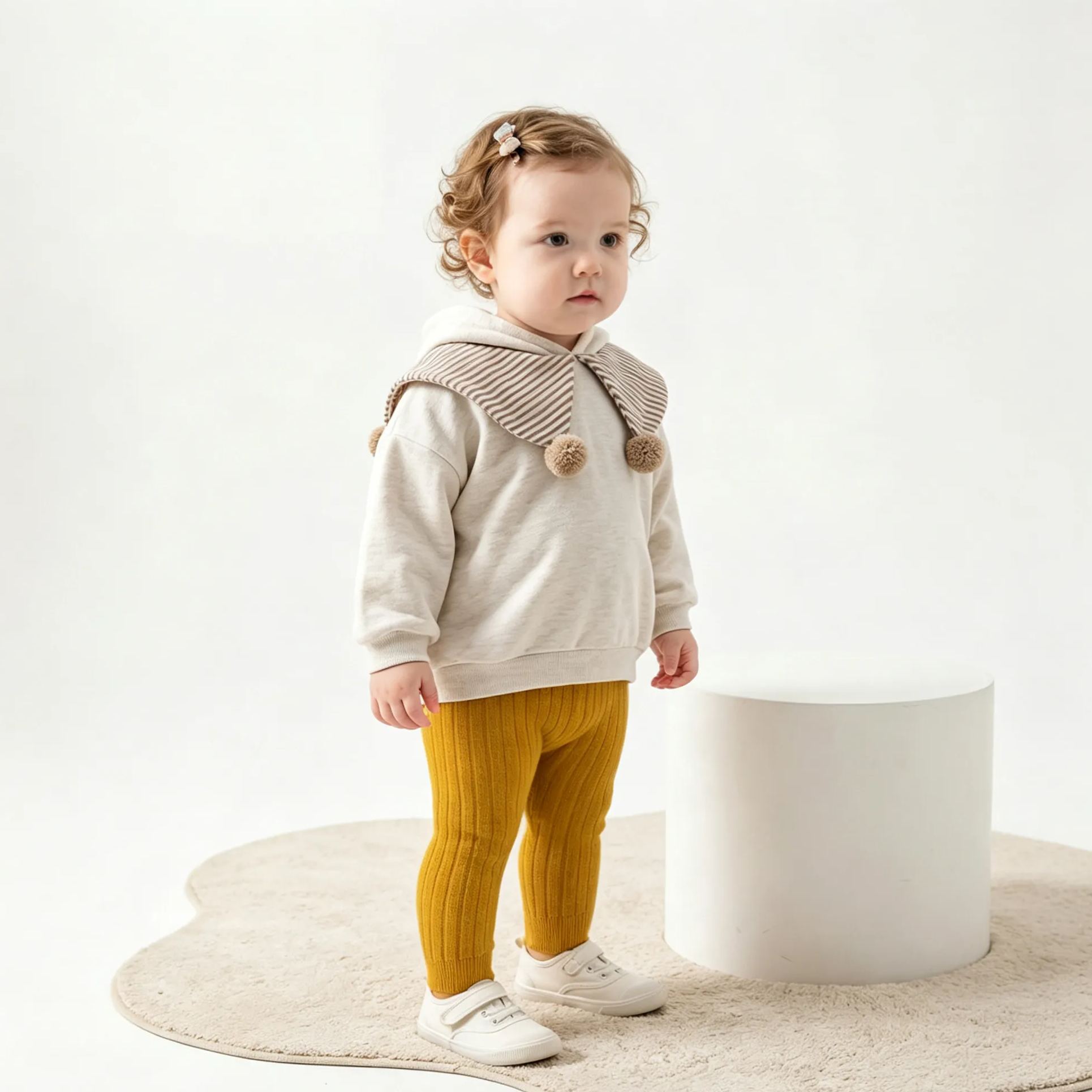 Baby & Kid Solid Color Ribbing Base layer Pants