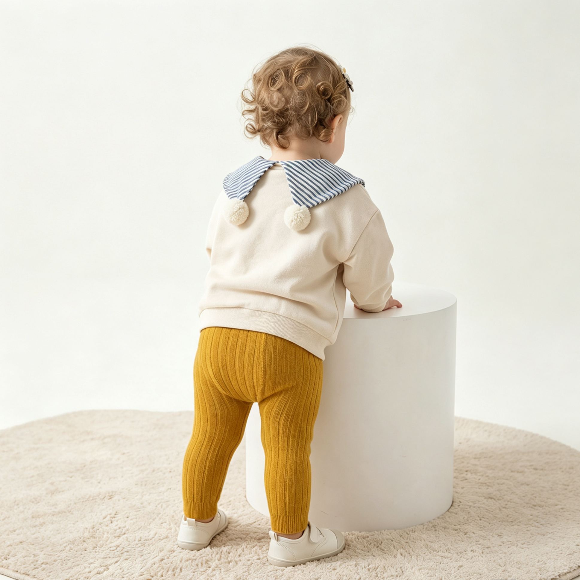 Baby & Kid Solid Color Ribbing Base layer Pants