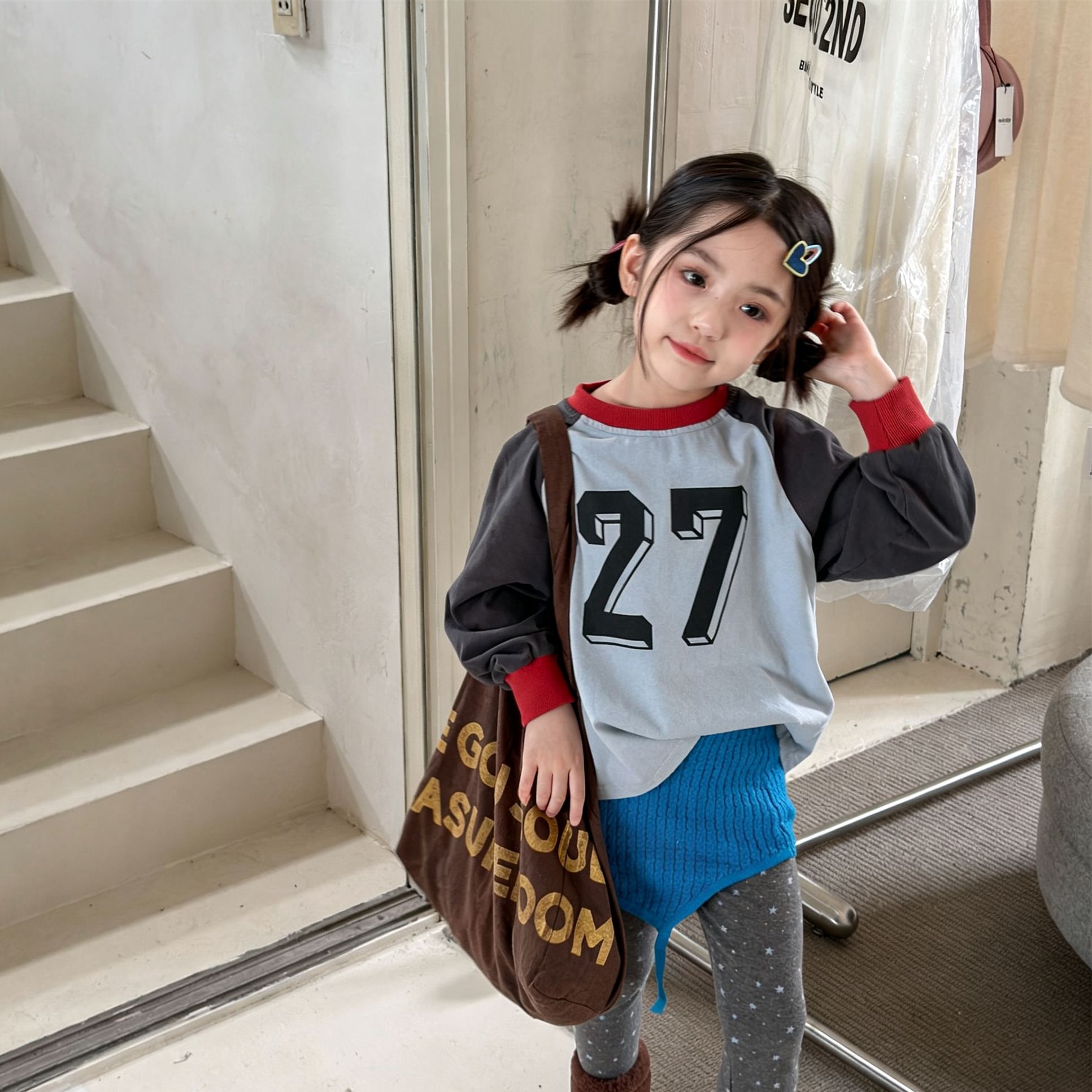 Kids Color Block Sleeves T-shirt
