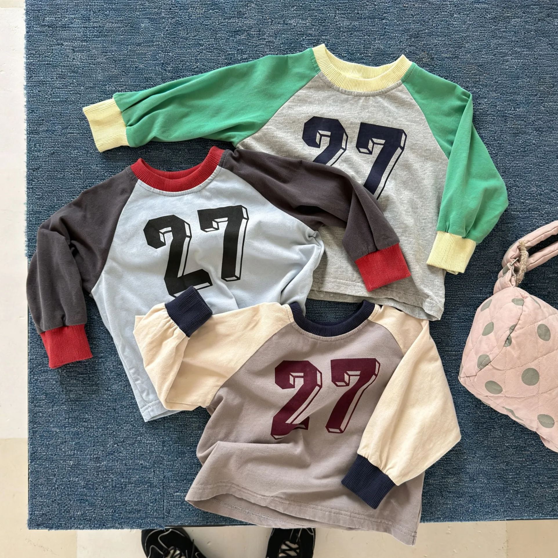Kids Color Block Sleeves T-shirt
