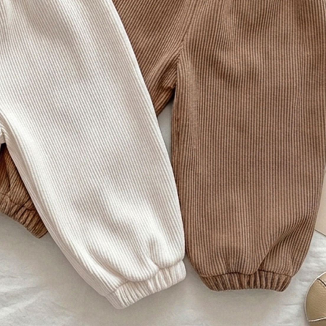 Baby Bear Pattern Waffle Pants