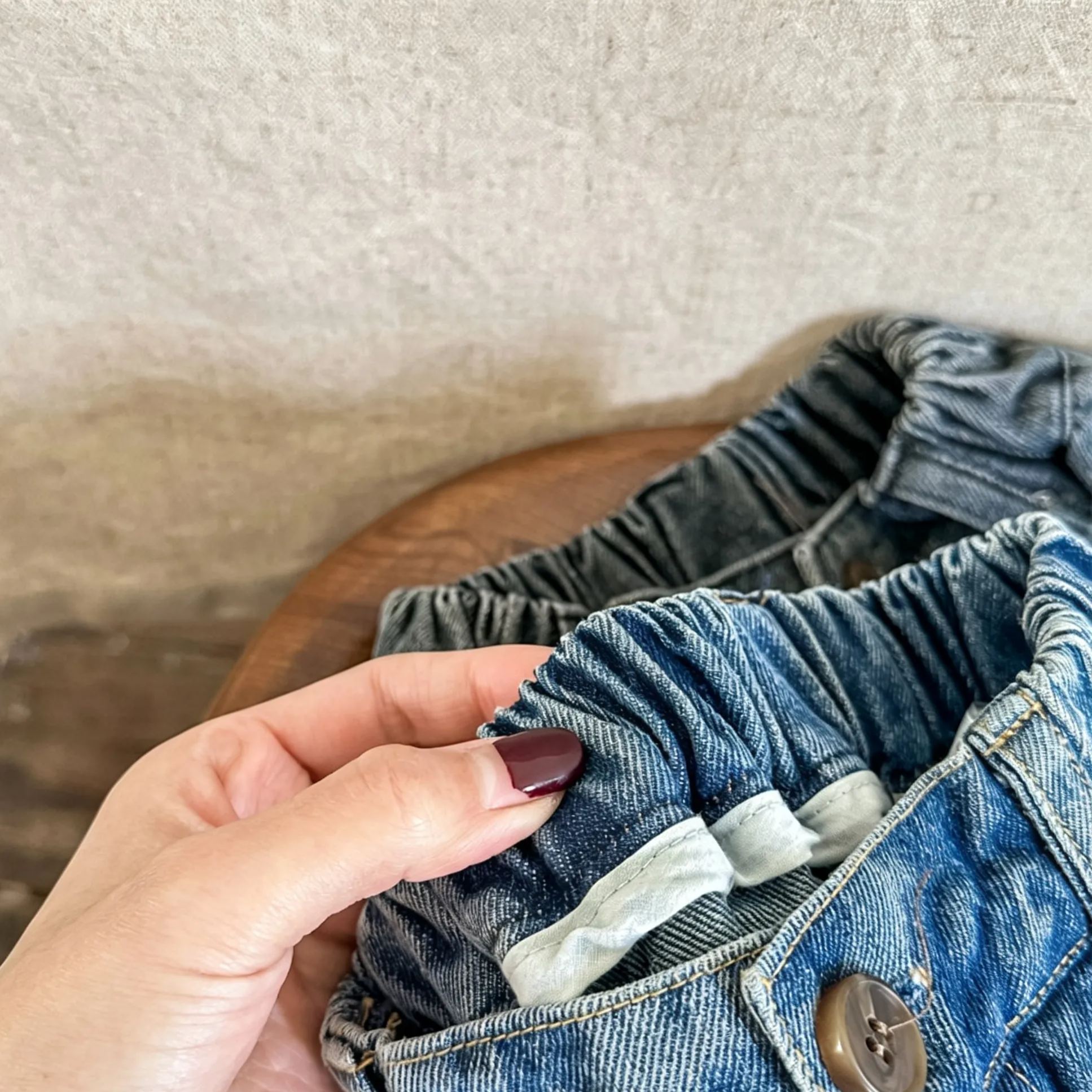Kids Floral Patch Denim Pants
