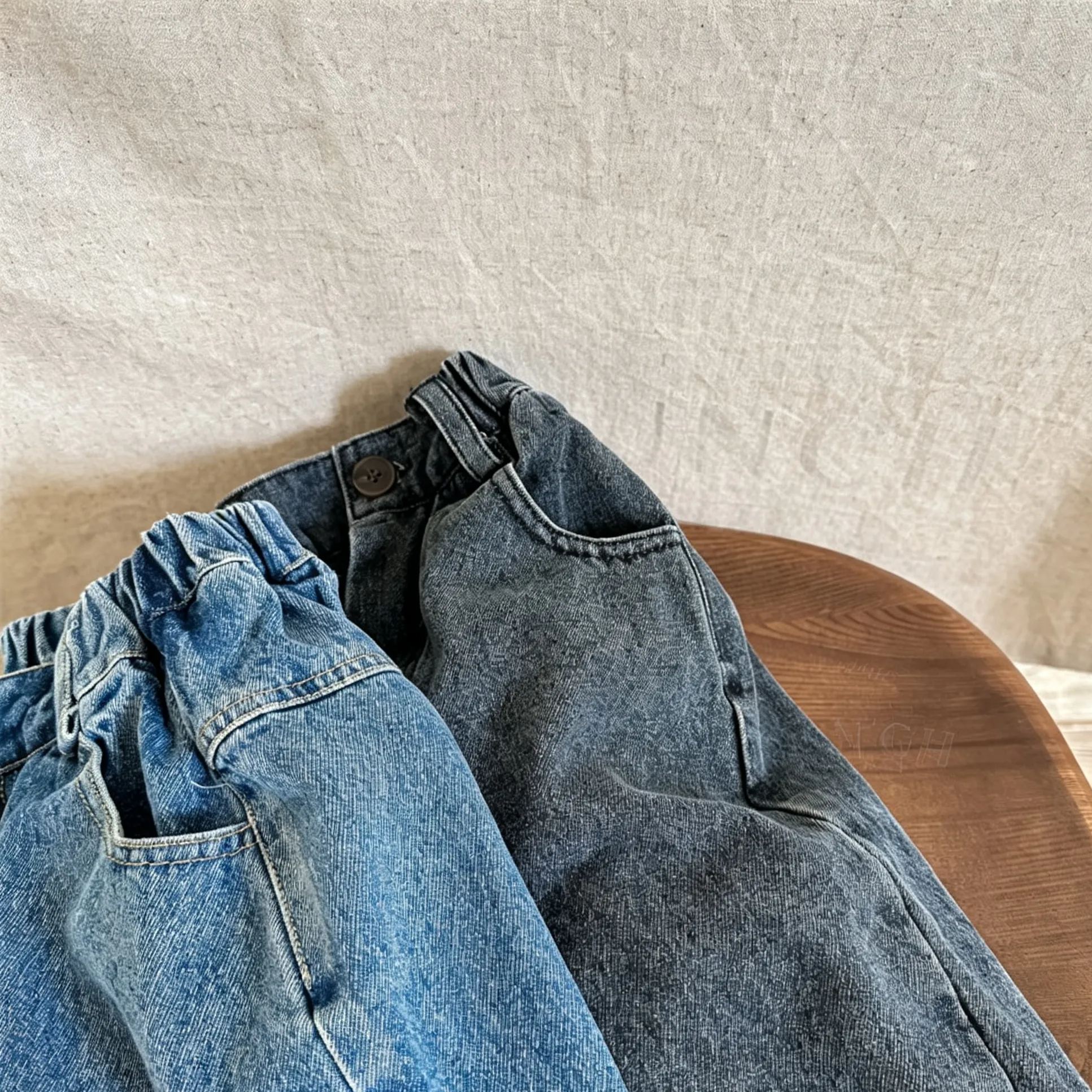 Kids Floral Patch Denim Pants