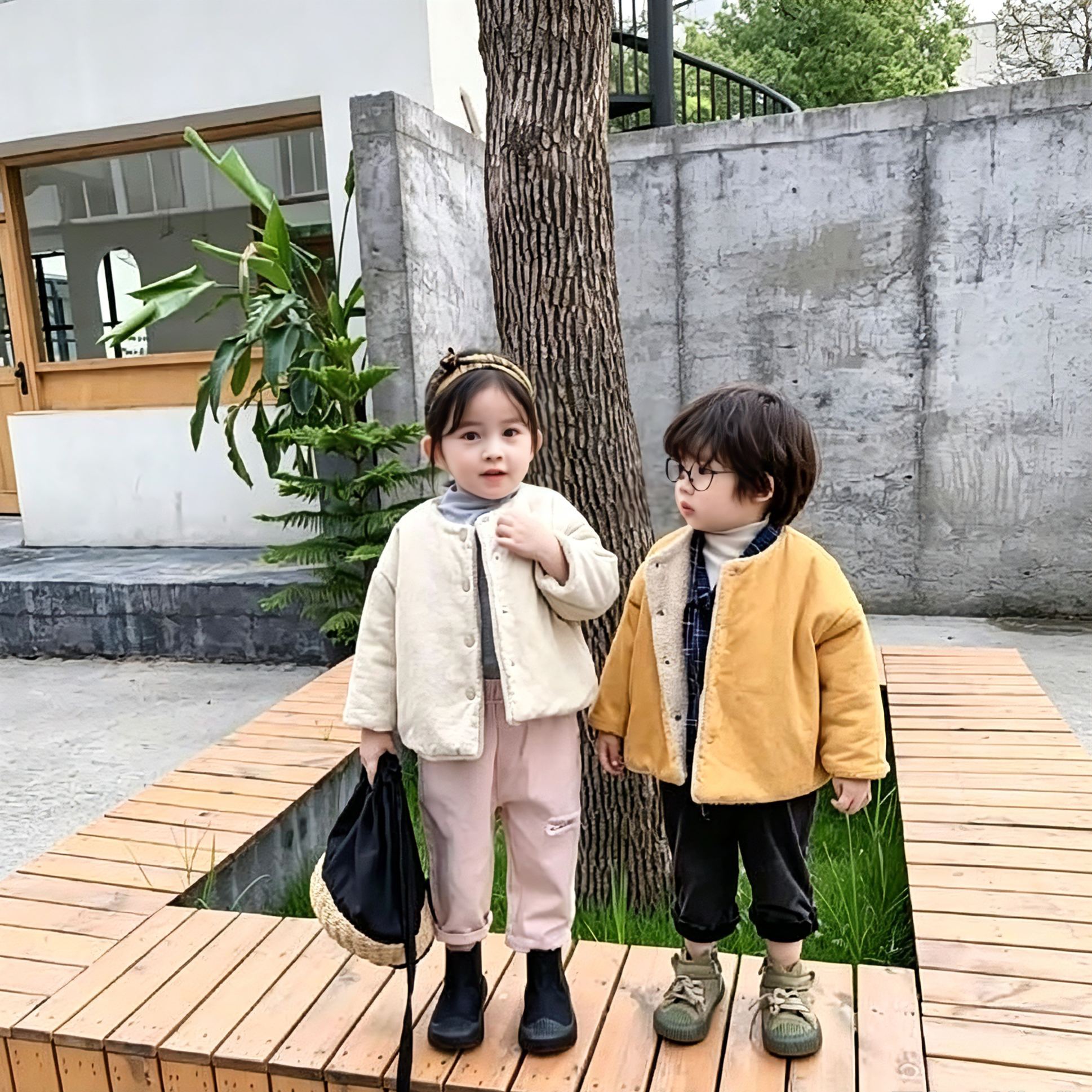 Kids Warm Fleece Reversible Outerwear