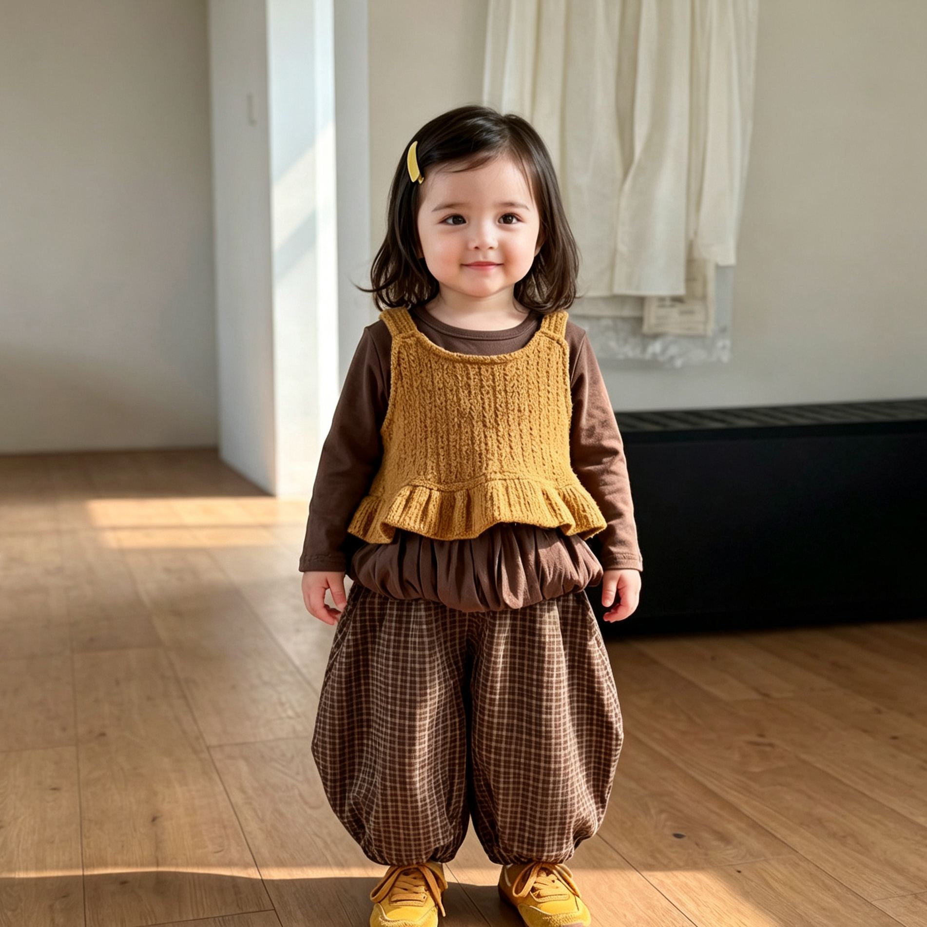 Baby Retro Long Sleeve T-shirt Vest 3-piece set