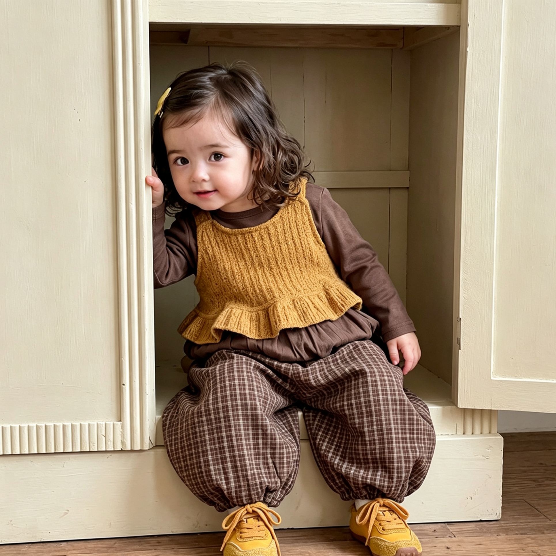 Baby Retro Long Sleeve T-shirt Vest 3-piece set