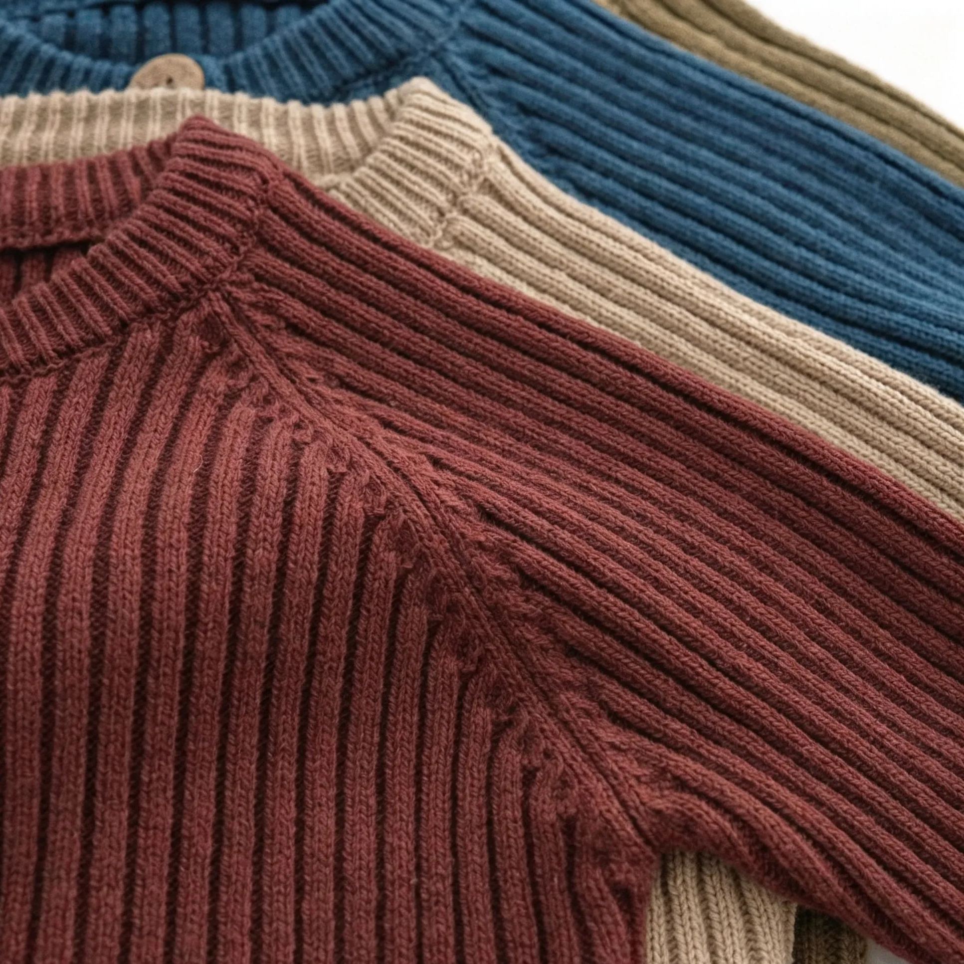 Kids Solid Color Knitting Sweater