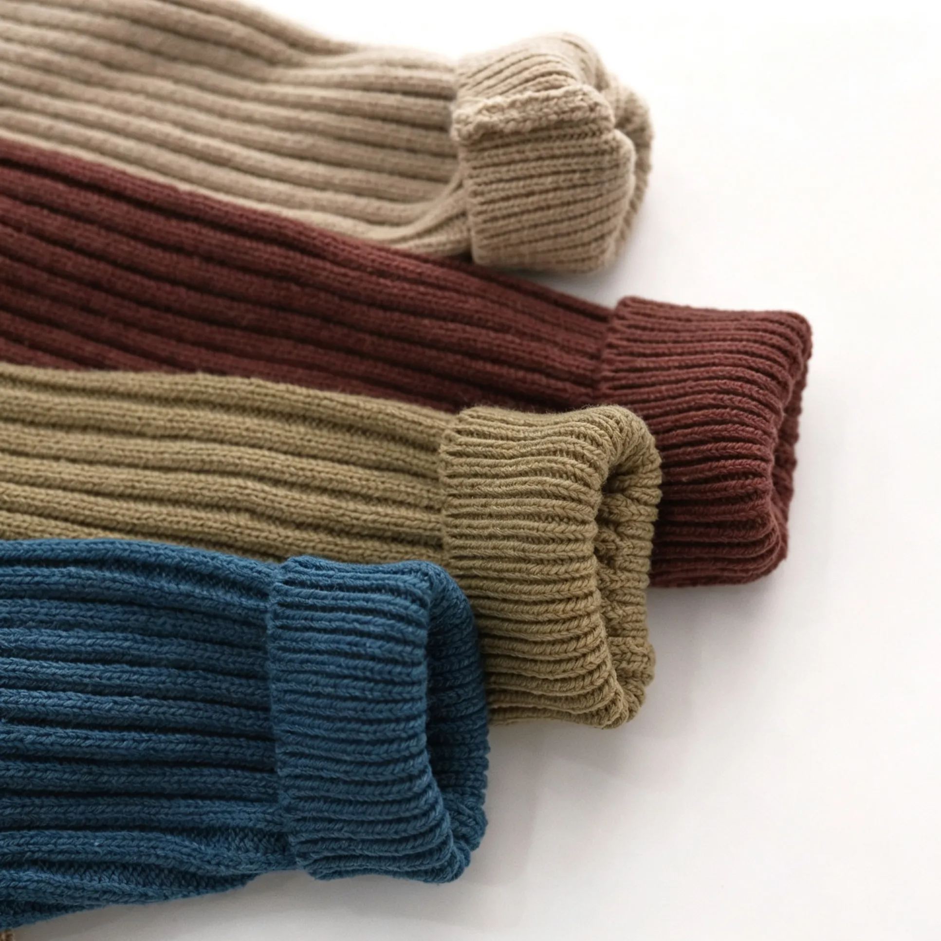 Kids Solid Color Knitting Sweater