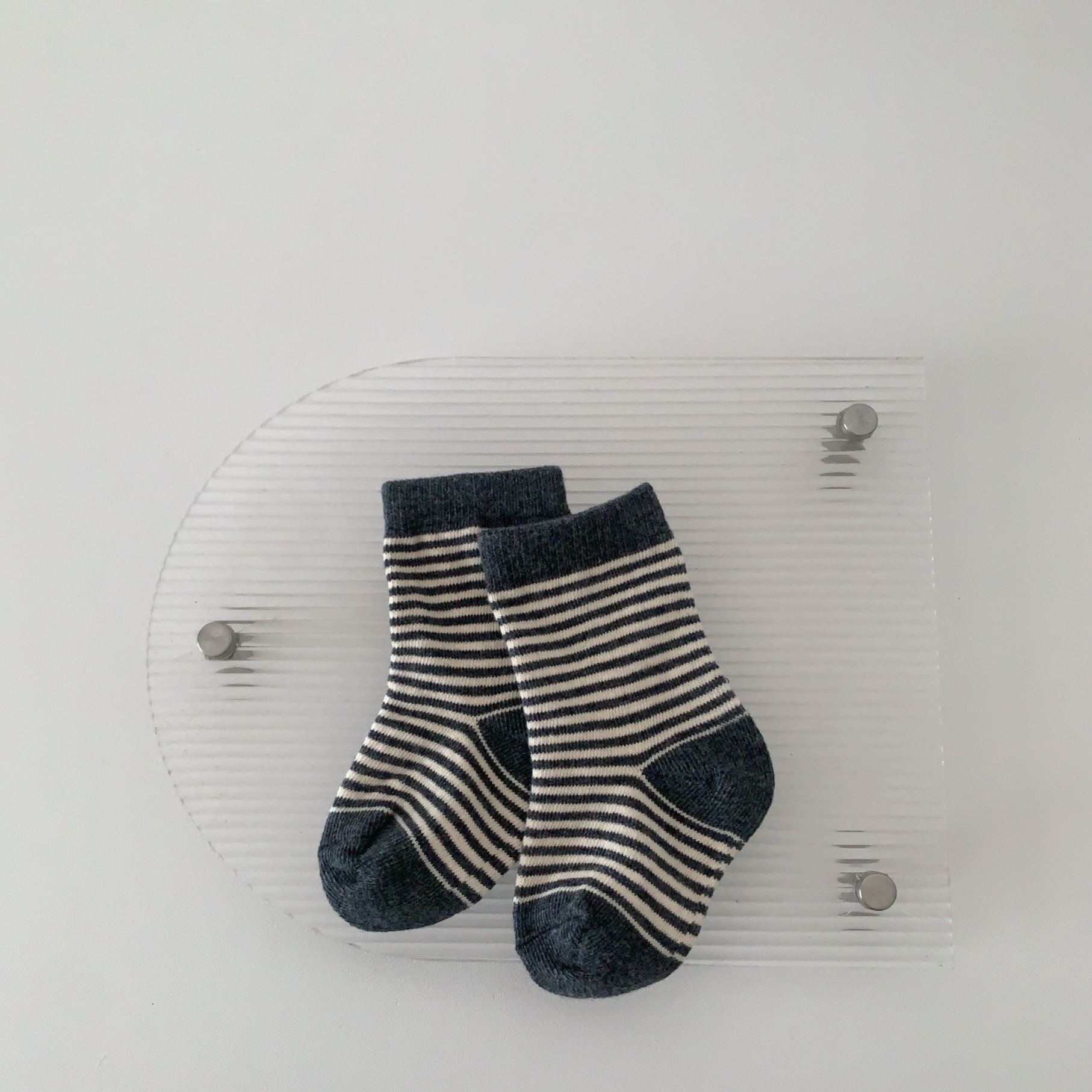 [Copy]Baby& Kid Solid Color Stripes Mid-Calf Socks