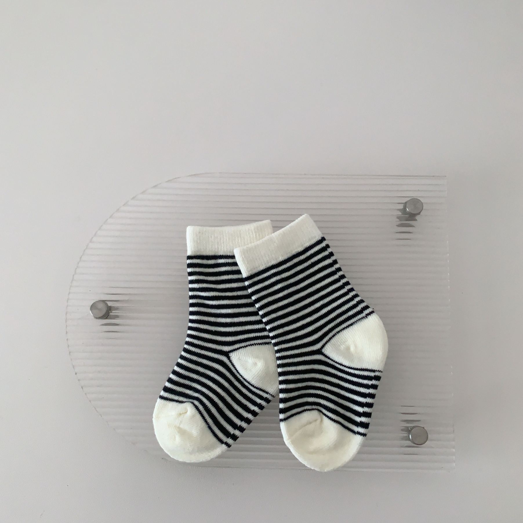 [Copy]Baby& Kid Solid Color Stripes Mid-Calf Socks
