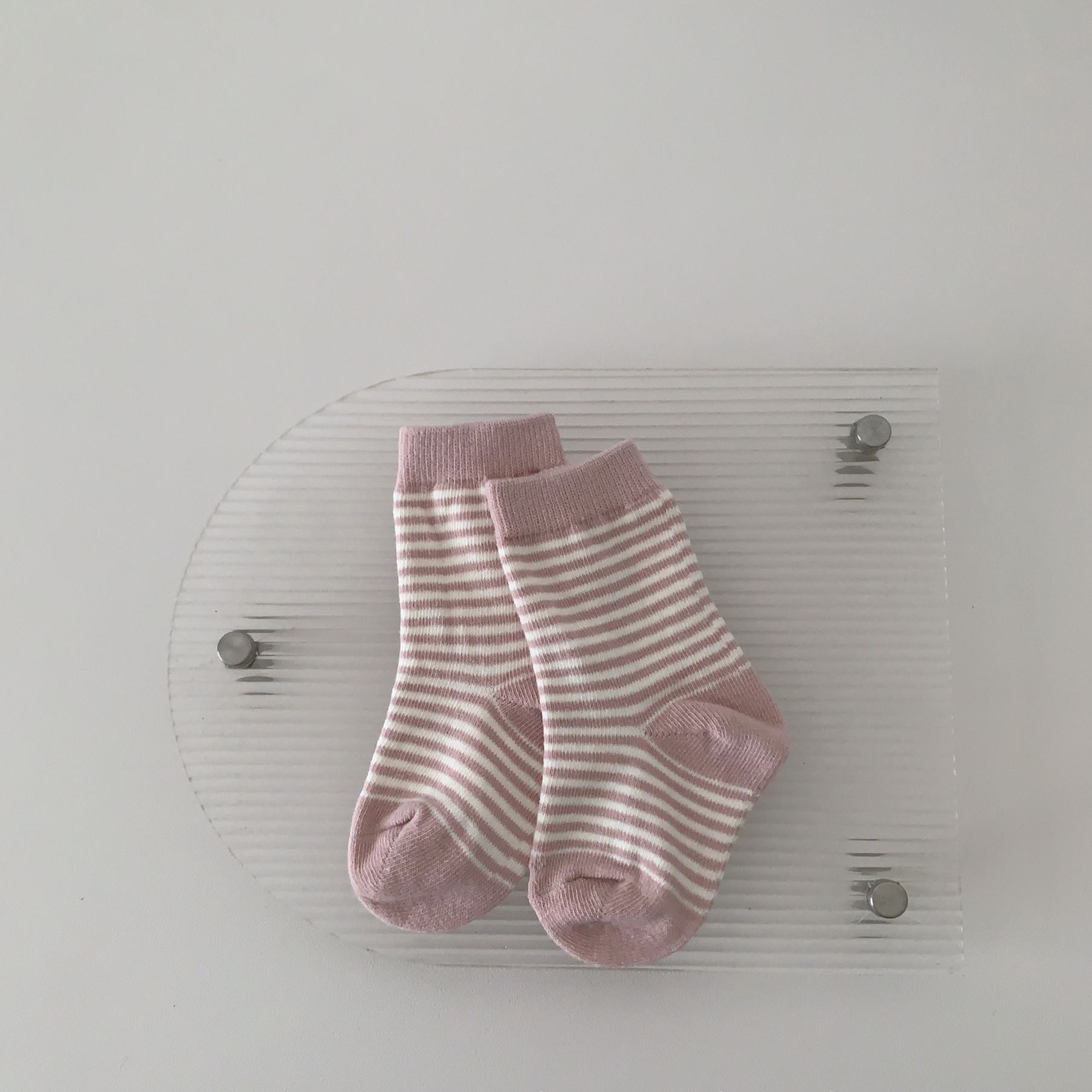 [Copy]Baby& Kid Solid Color Stripes Mid-Calf Socks