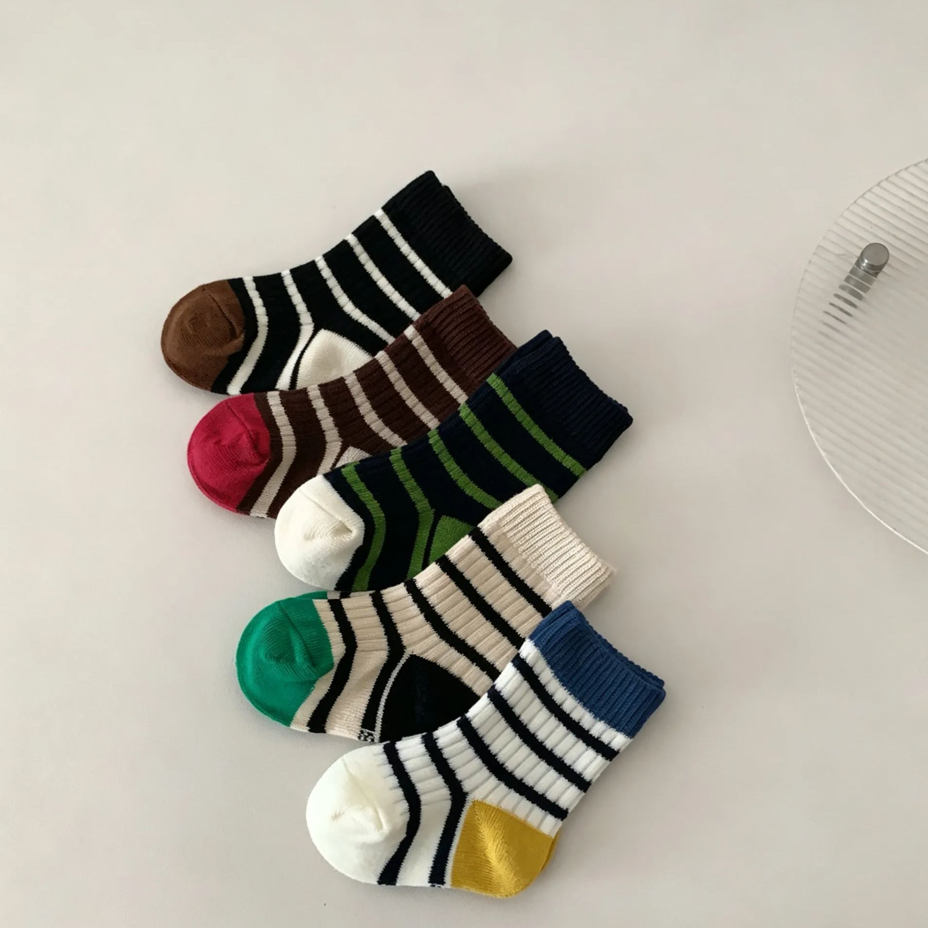 [Copy]Baby& Kid Striped Mid-Calf Socks
