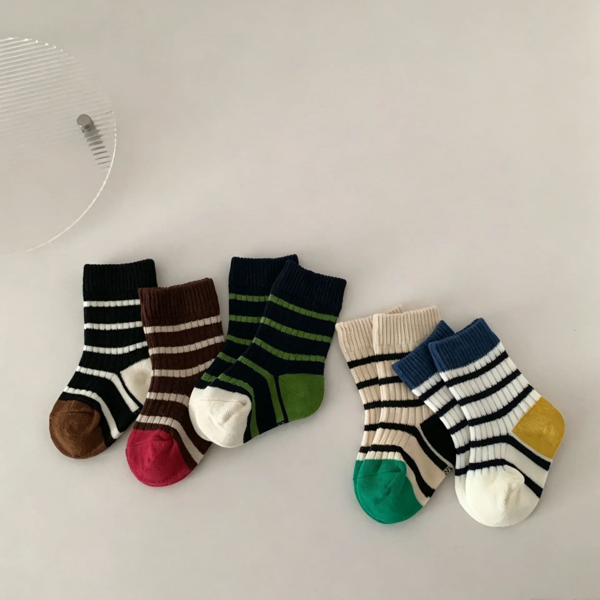 [Copy]Baby& Kid Striped Mid-Calf Socks