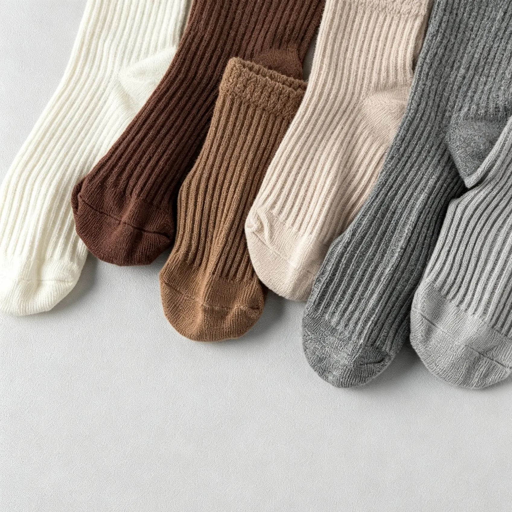 [Copy]Kids Color Blocking Cherry Floral Knee-High Socks