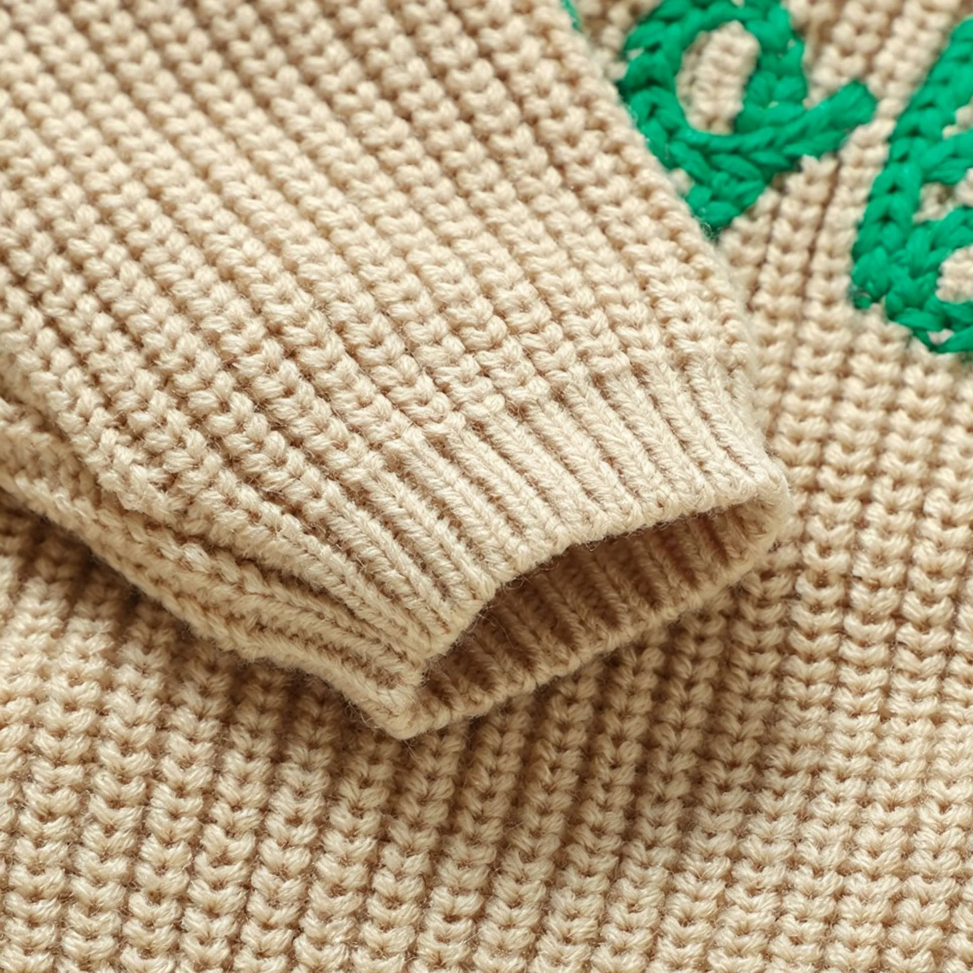 Baby Rugby Letter Embroidery Sweater