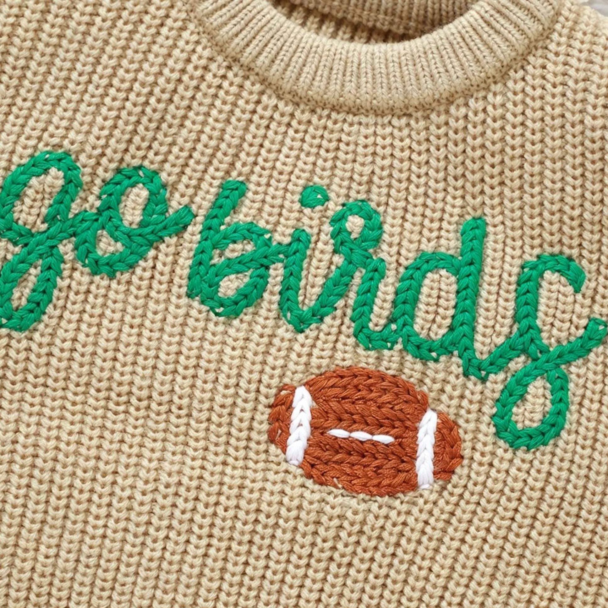 Baby Rugby Letter Embroidery Sweater