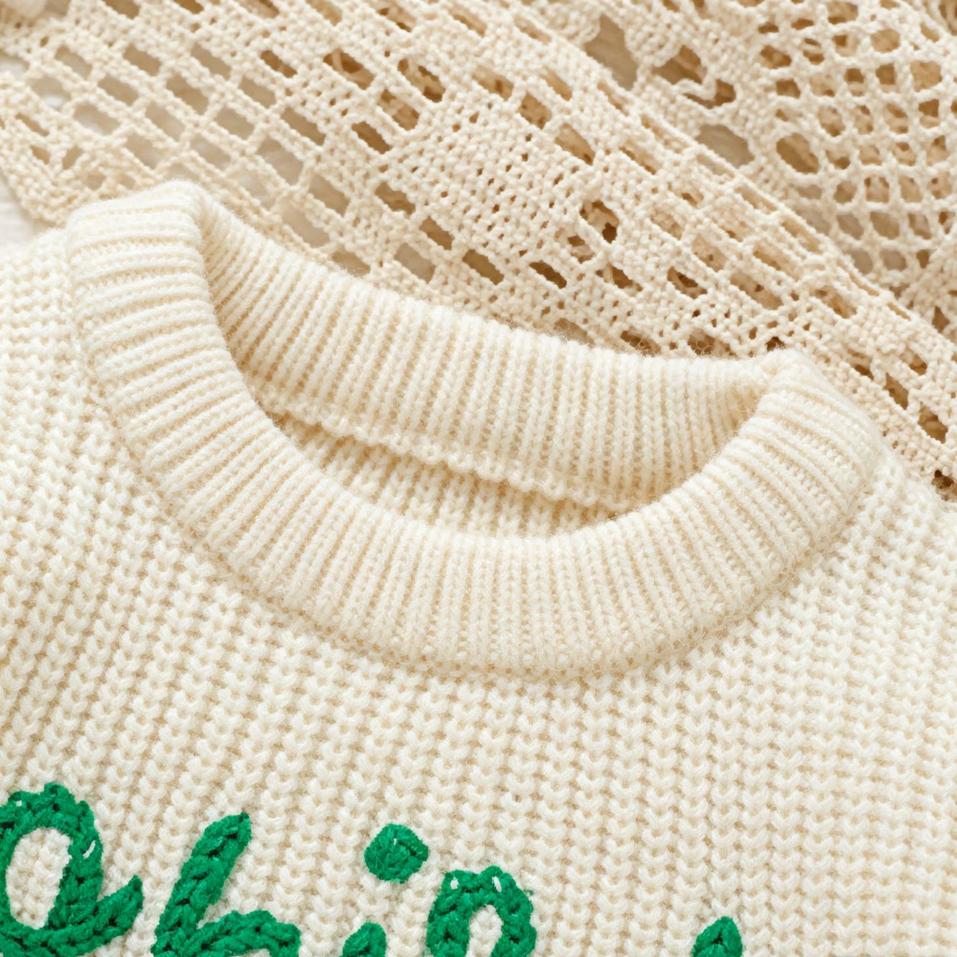 Baby Rugby Letter Embroidery Sweater