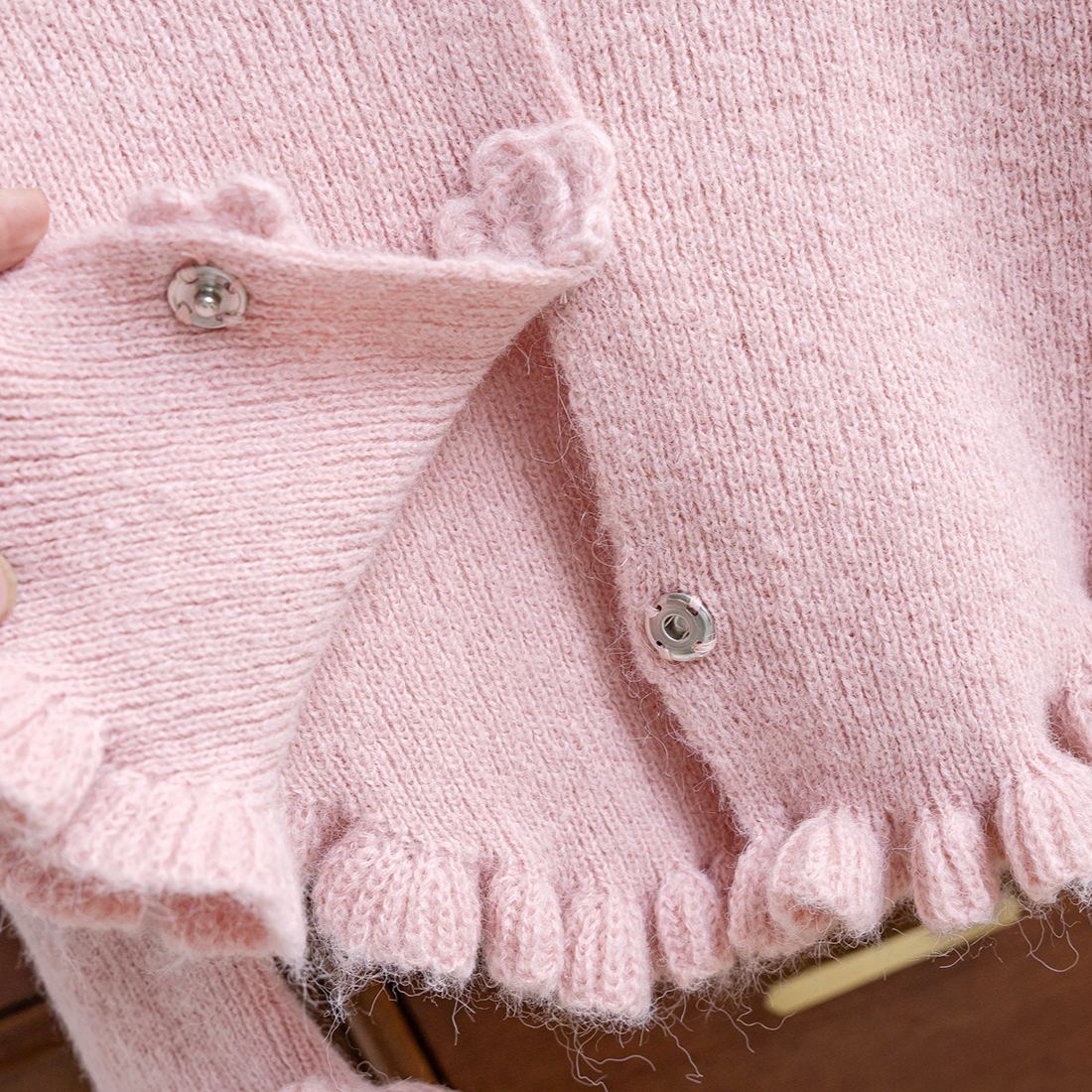 Kids Flowers Ruffled Sweater and Pants Set
