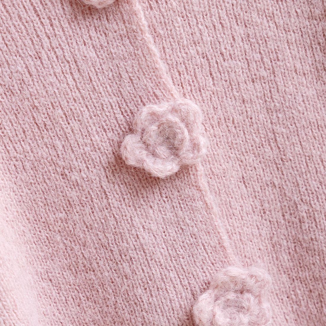 Kids Flowers Ruffled Sweater and Pants Set
