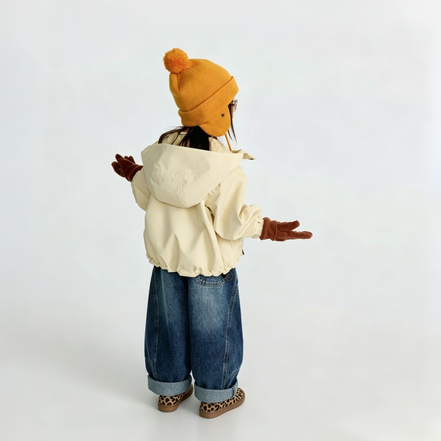 Kids Retro Wide Leg Denim Pants