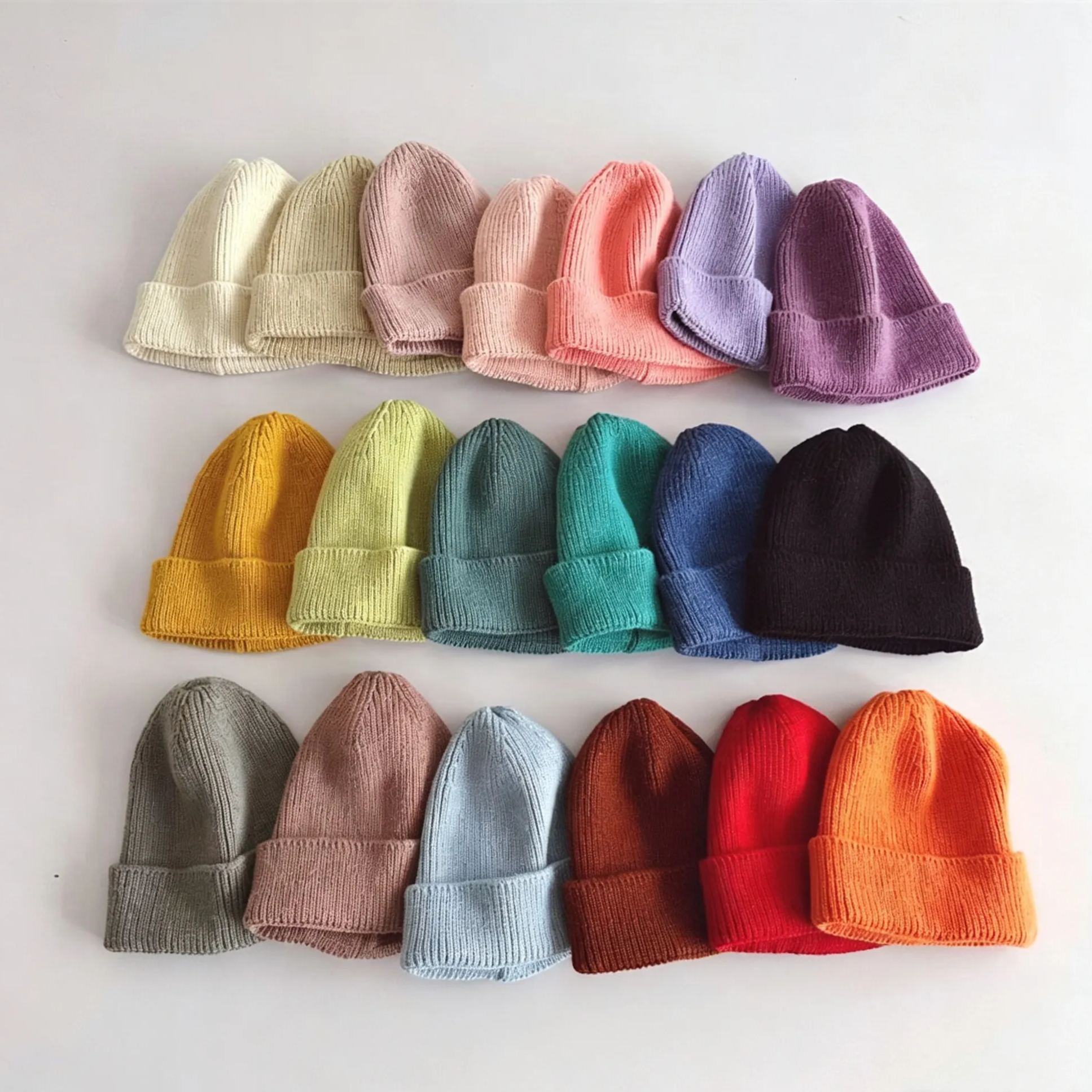 [Copy]Baby Warm Smile Solid Color Hat