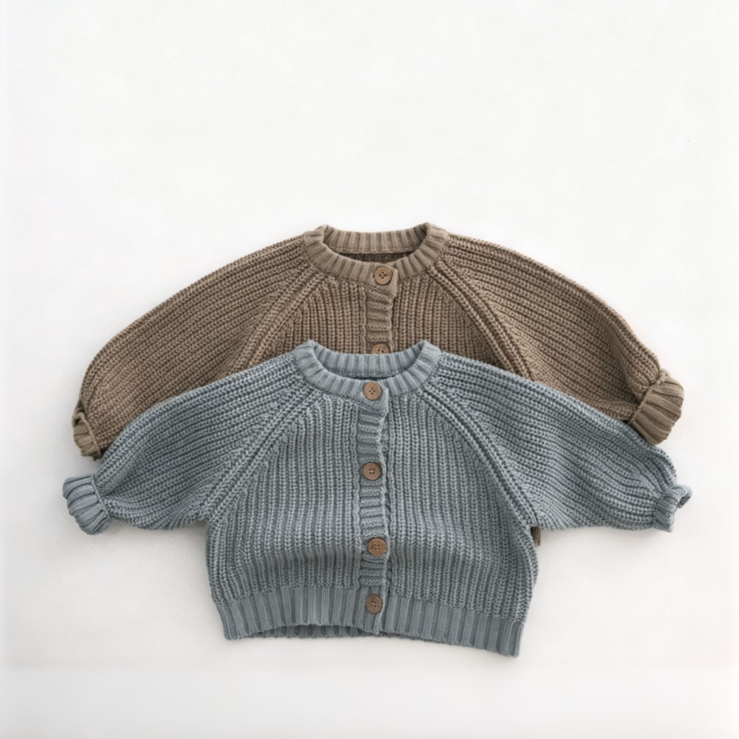 Kids Solid Color Knitting Sweater
