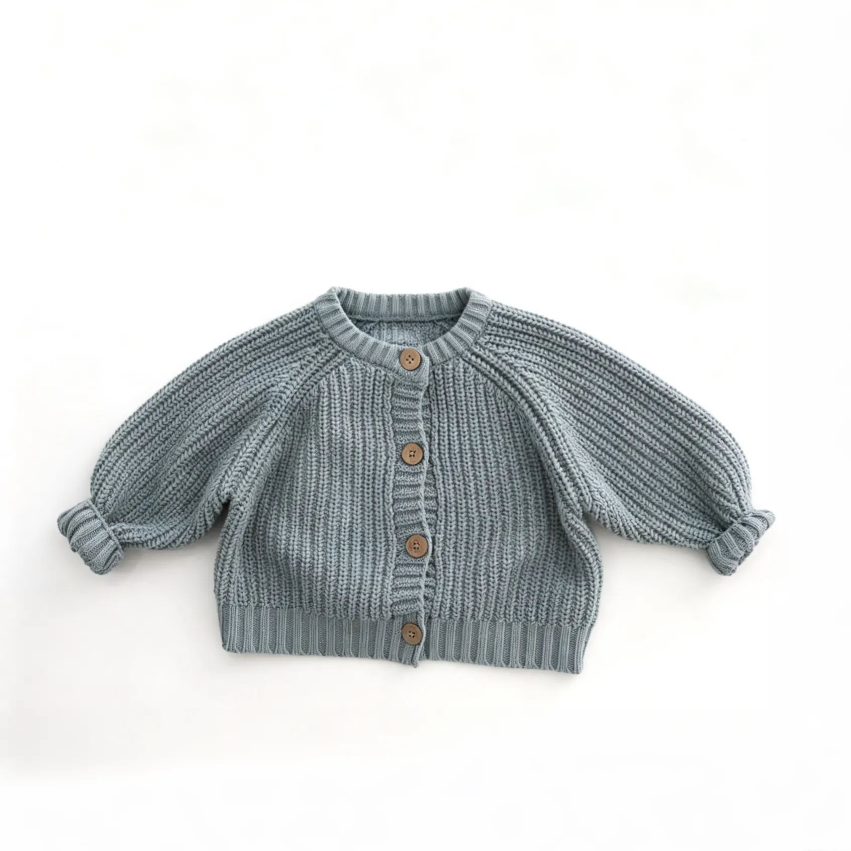Kids Solid Color Knitting Sweater