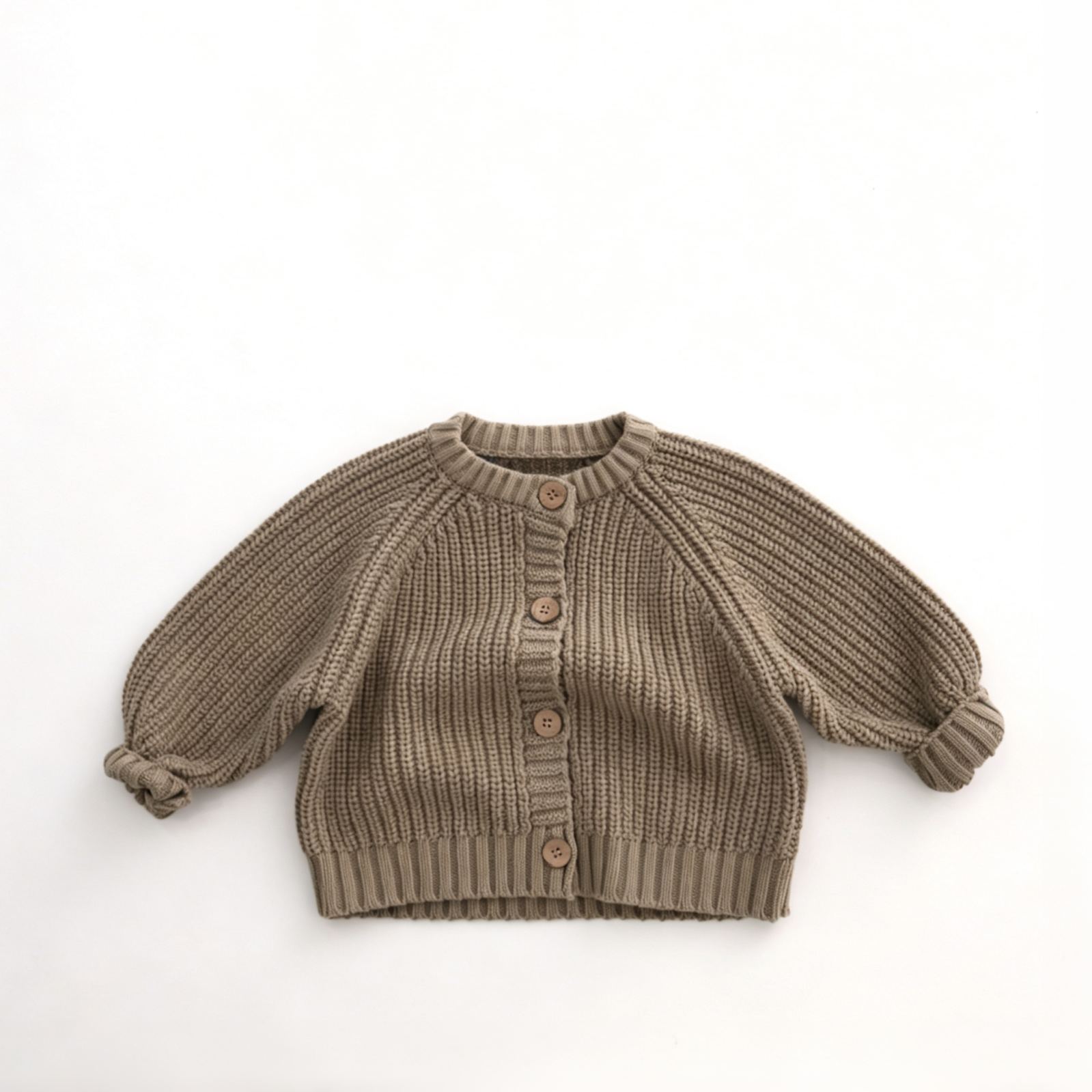 Kids Solid Color Knitting Sweater