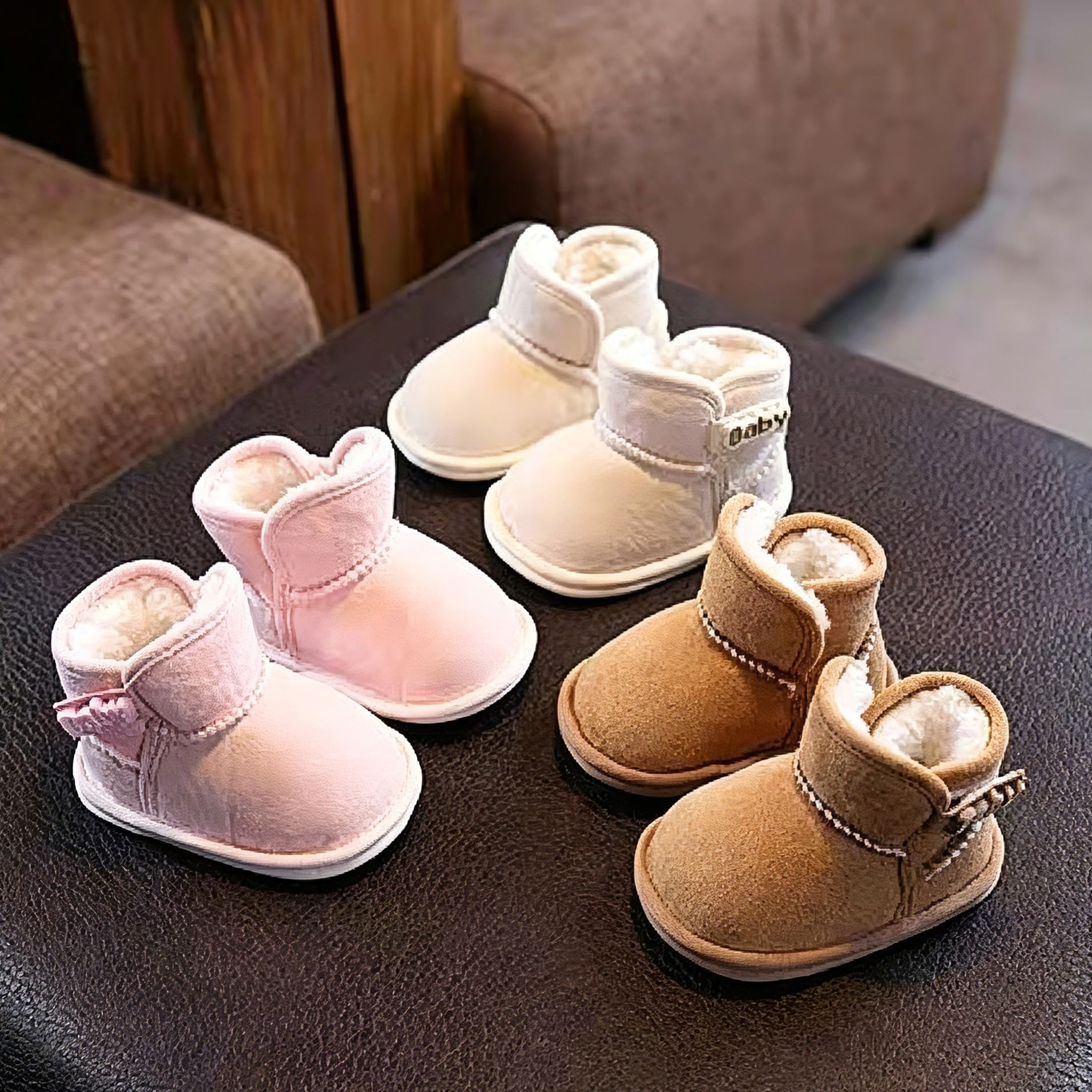 Baby Solid Color Warm Snow Boots Shoes