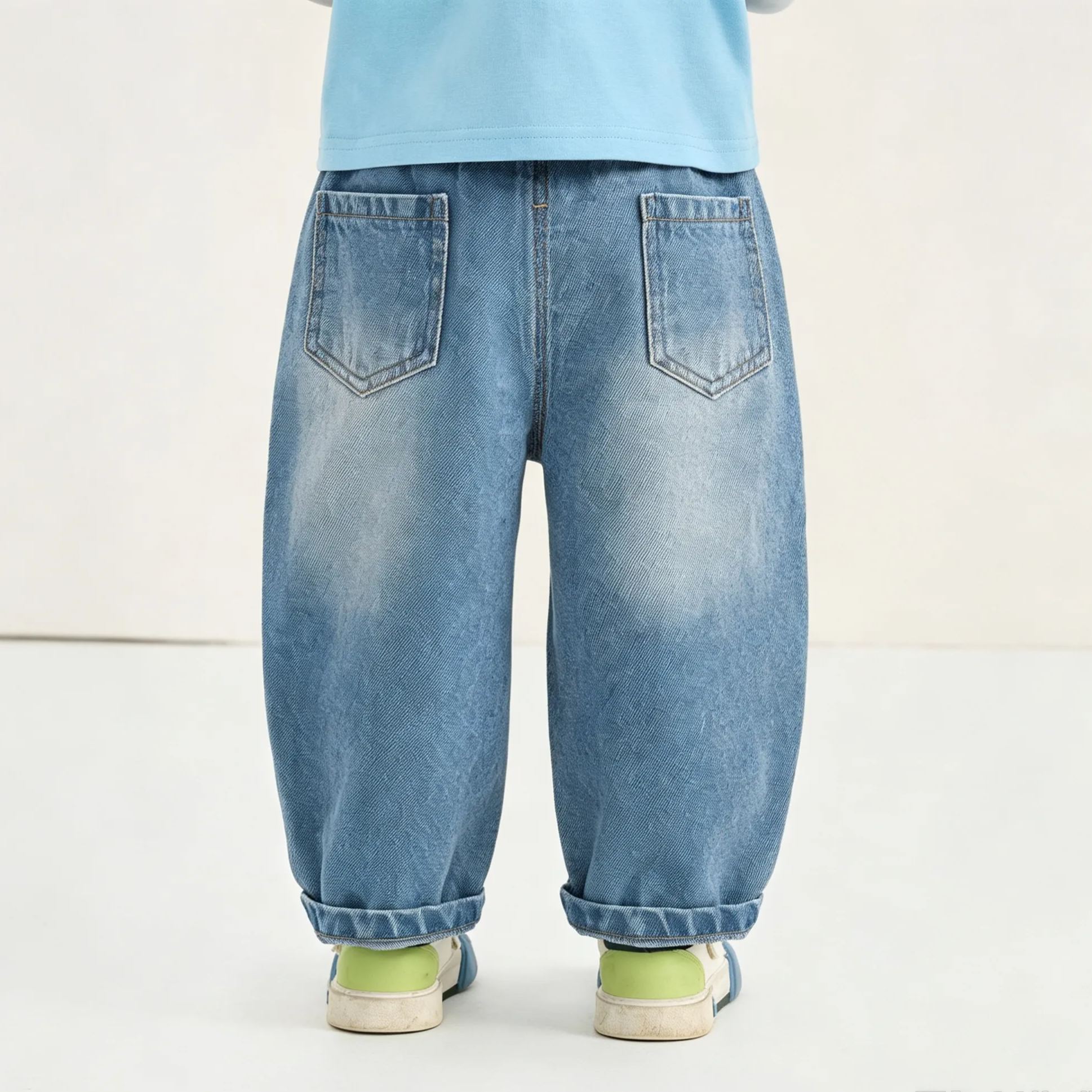 Baby & Kid Bear Embroidery Denim Pants