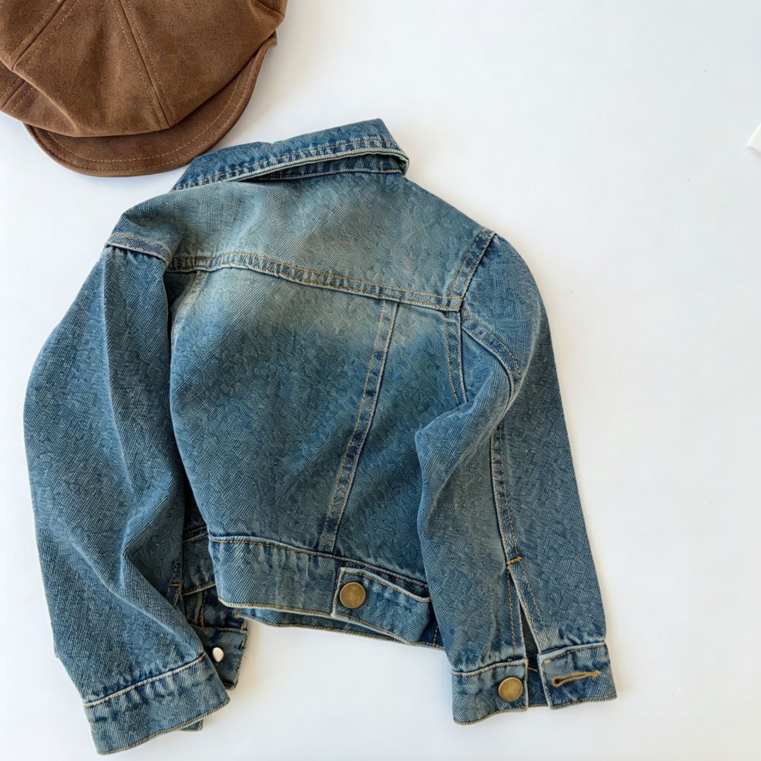 Kids Collared Denim Outerwear