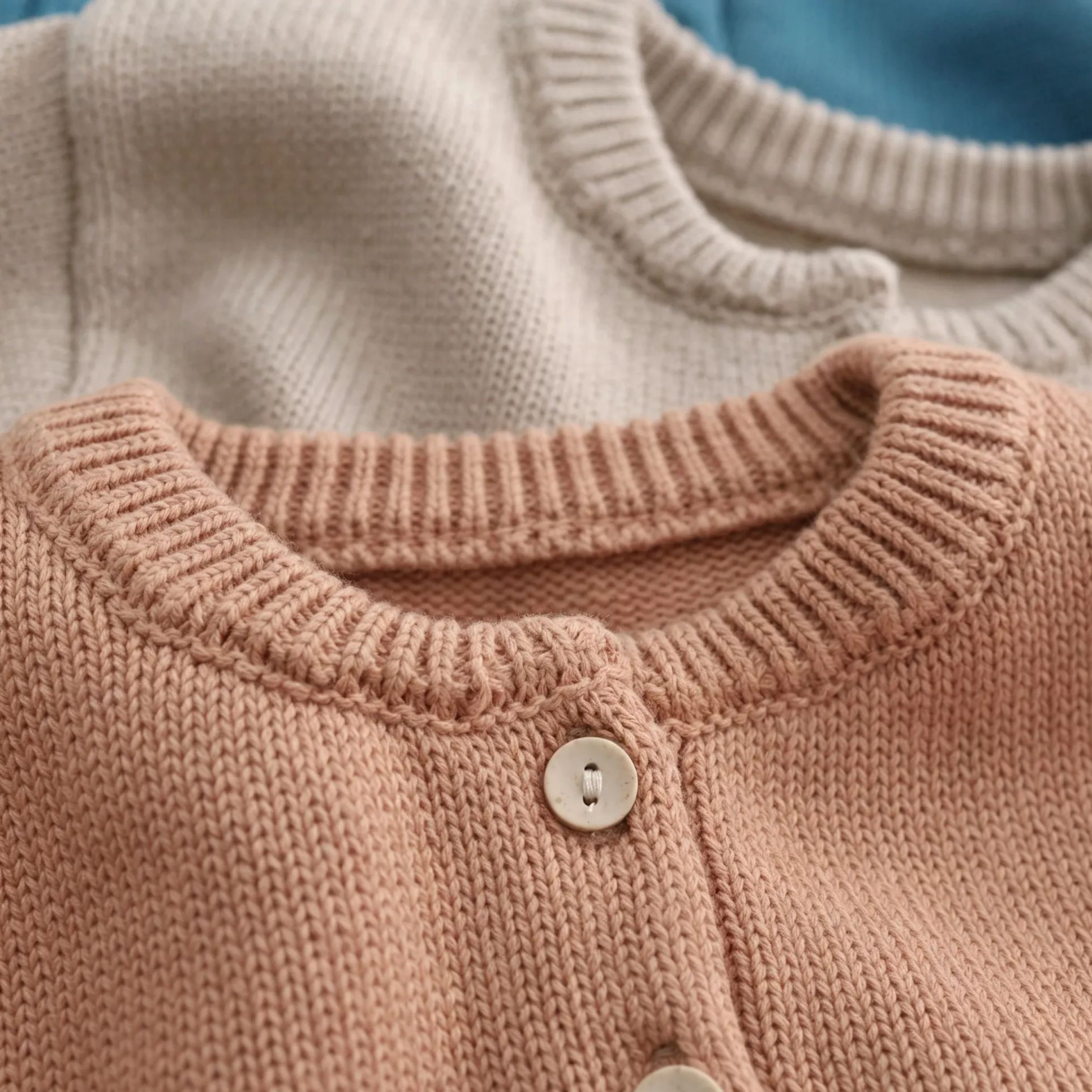 Kids Solid Color Crew Neck Sweater