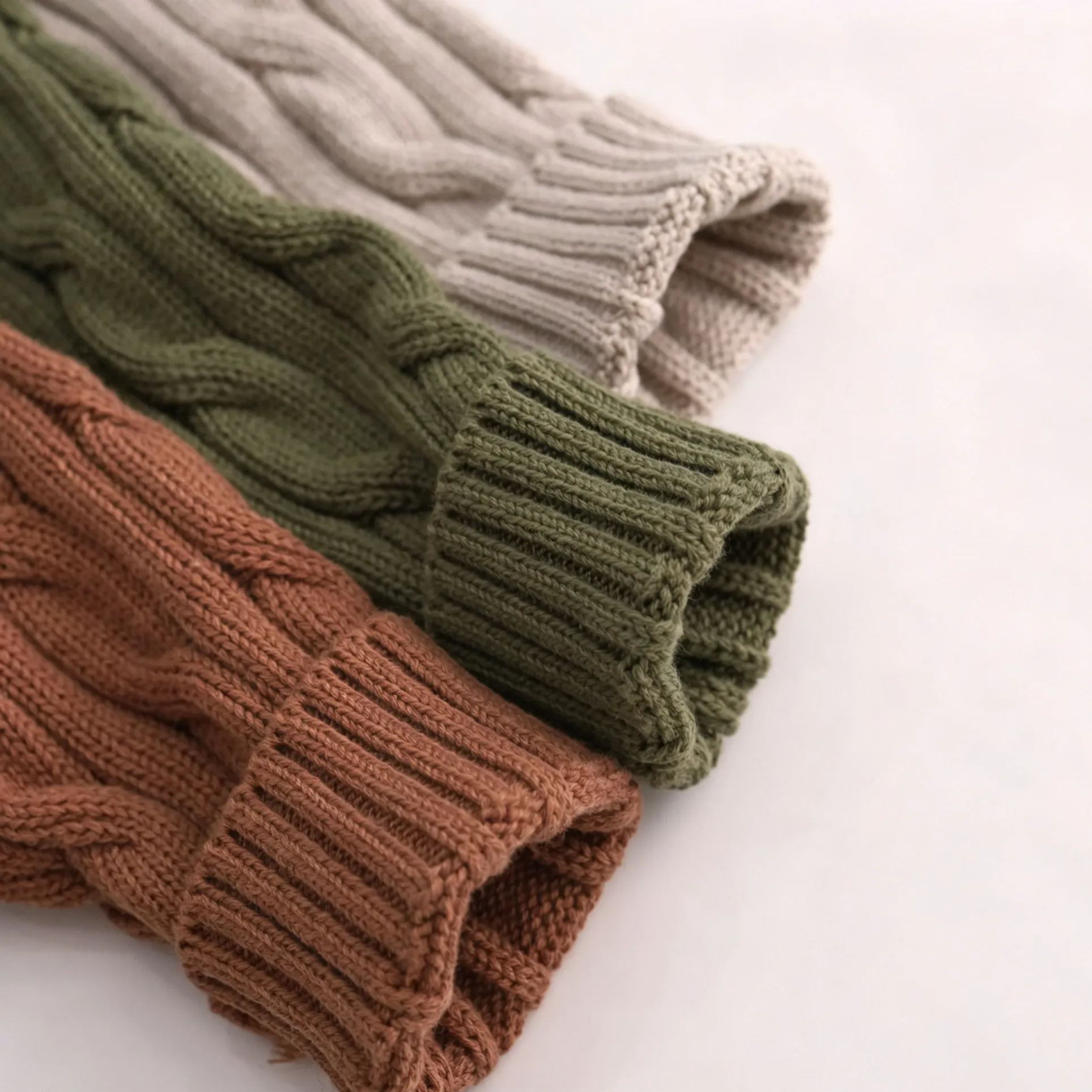 Kids Solid Color Polo Collar Sweater
