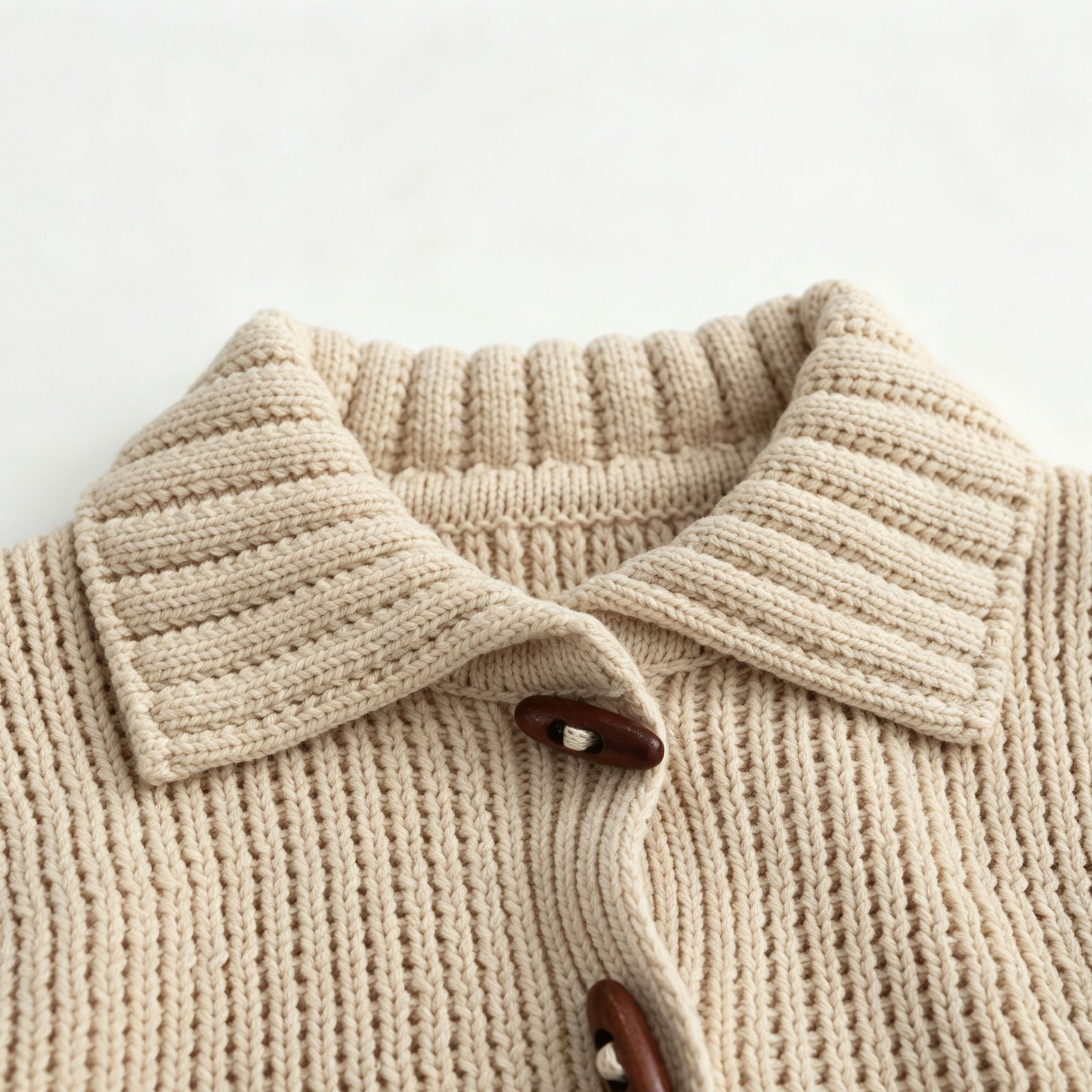 Kids Solid Color Knit Outerwear