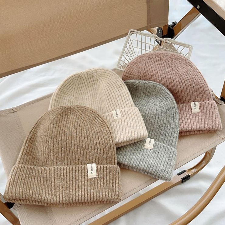 Kids Solid Color Knit Hat