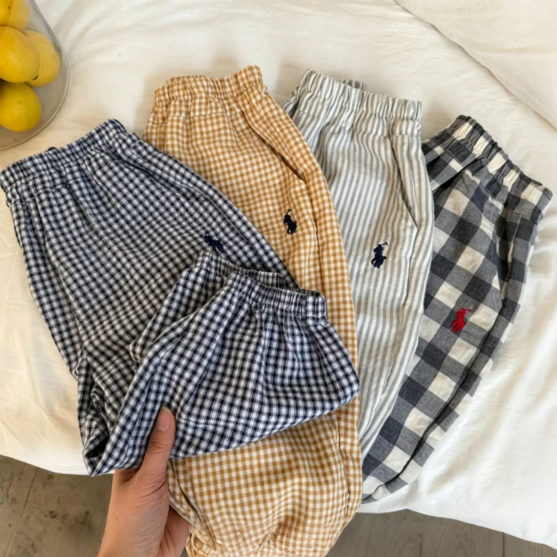 Kids Checks Stripes Pants