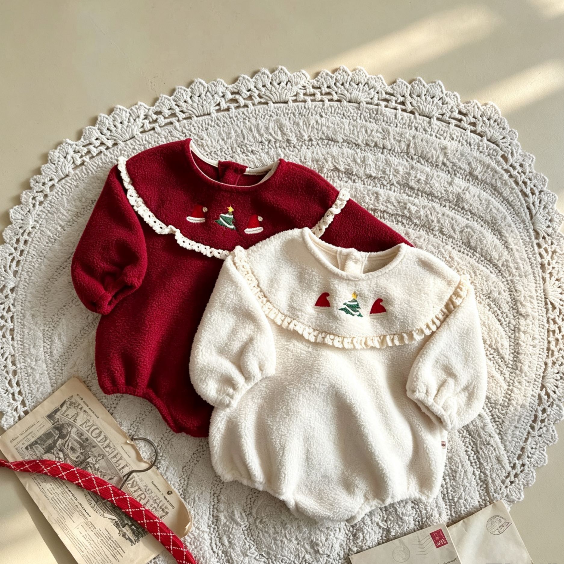 Baby Christmas Plush Romper