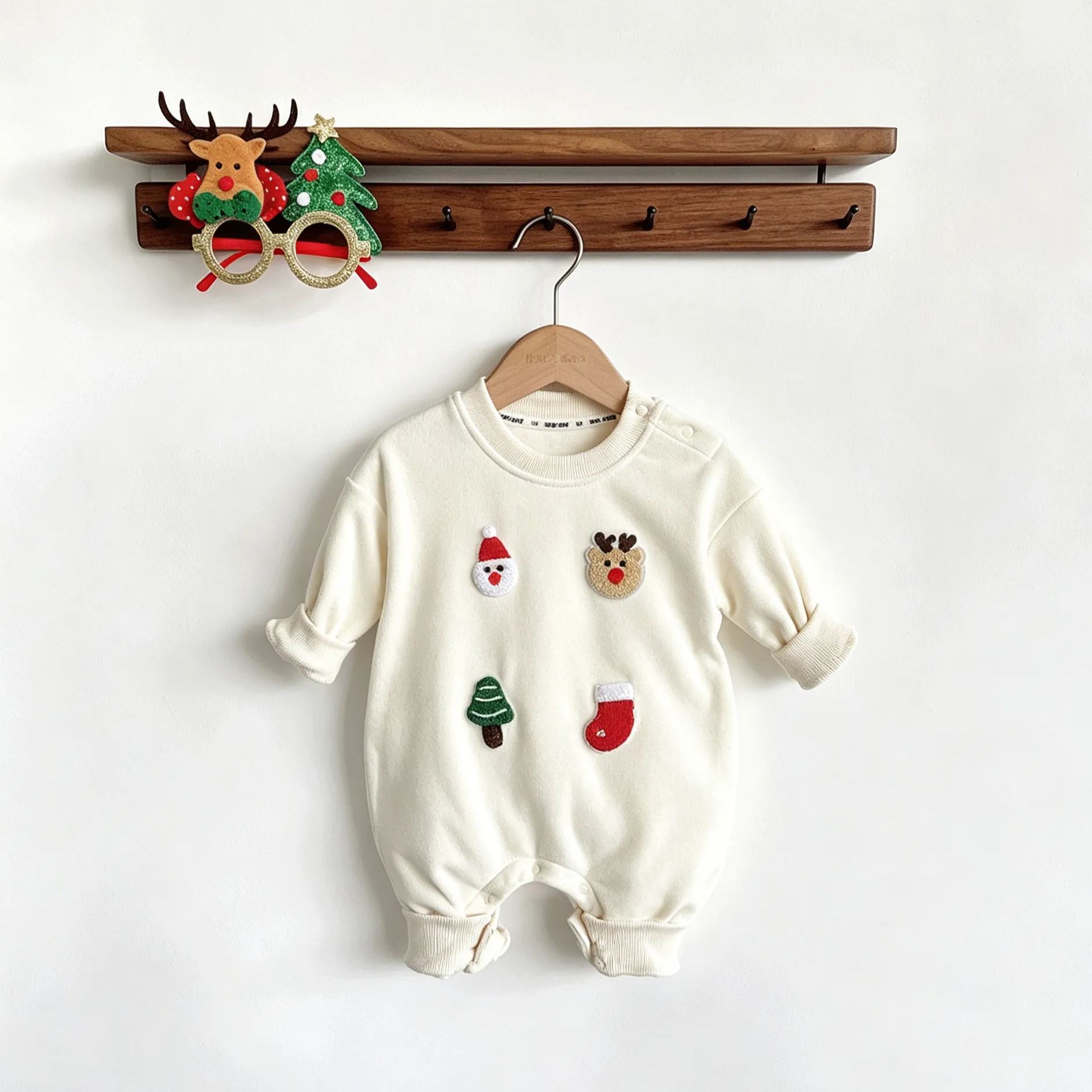 Baby Christmas Crew Neck Romper