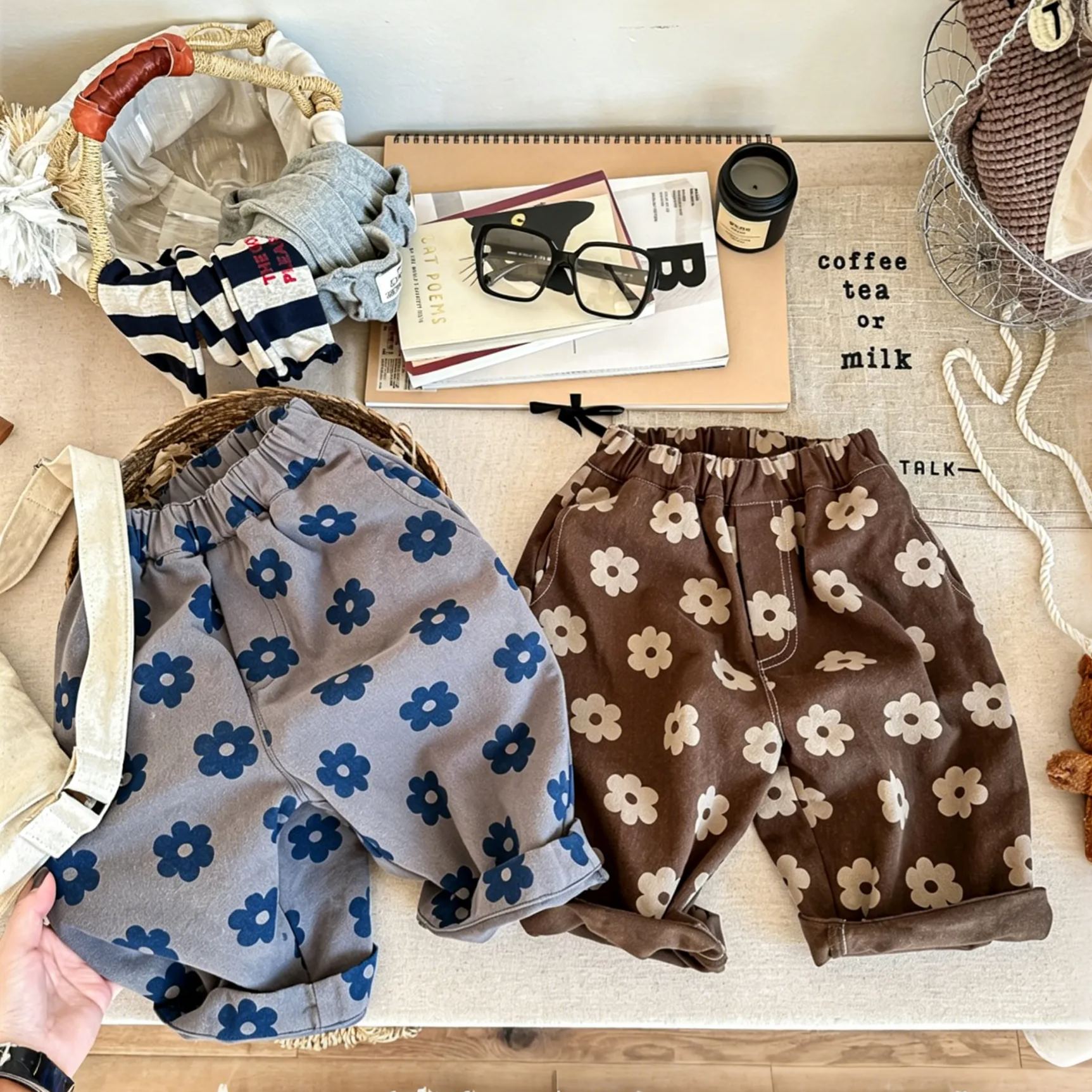 Kids Flowers Pattern Harlan Pants