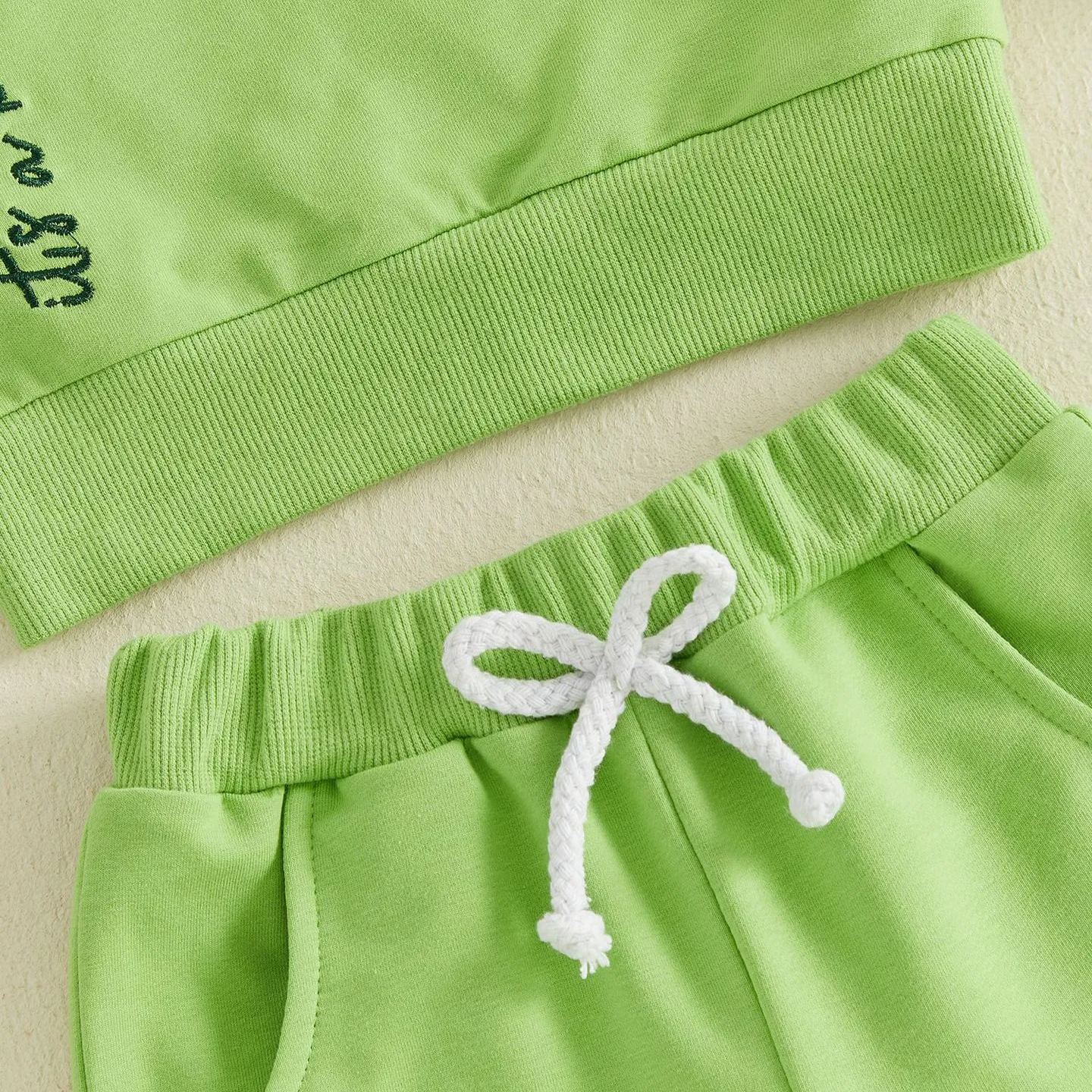 Baby Christmas Letter Heart Embroidery 2-Piece Set