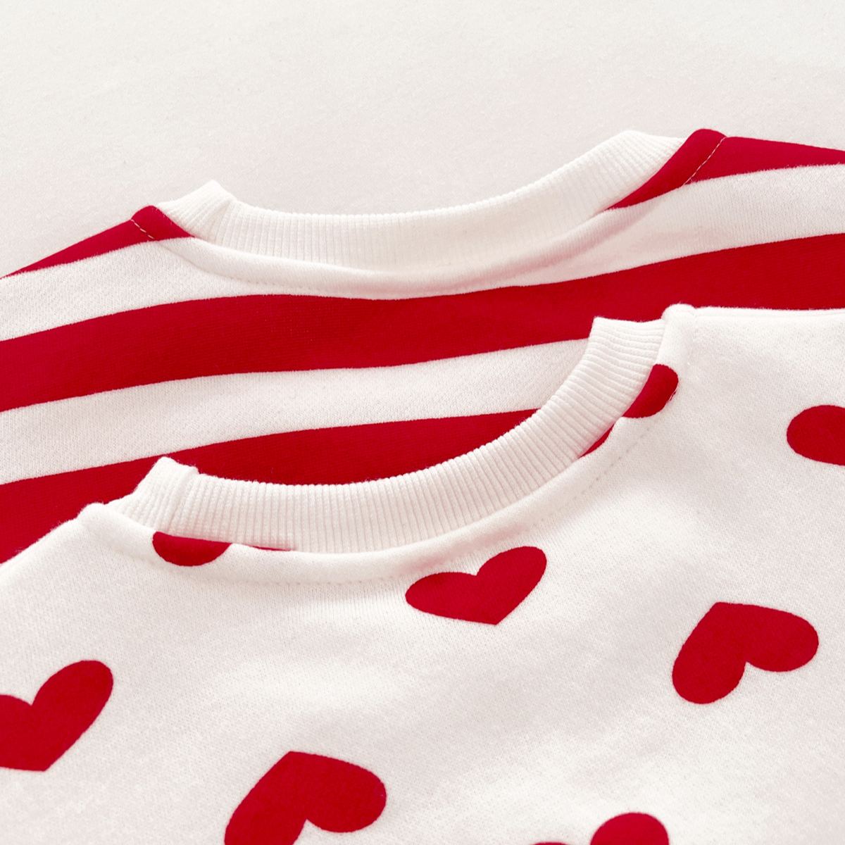 Baby Heart Stripe Santa Claus Onesie and Leggings Hat 3-Piece Set