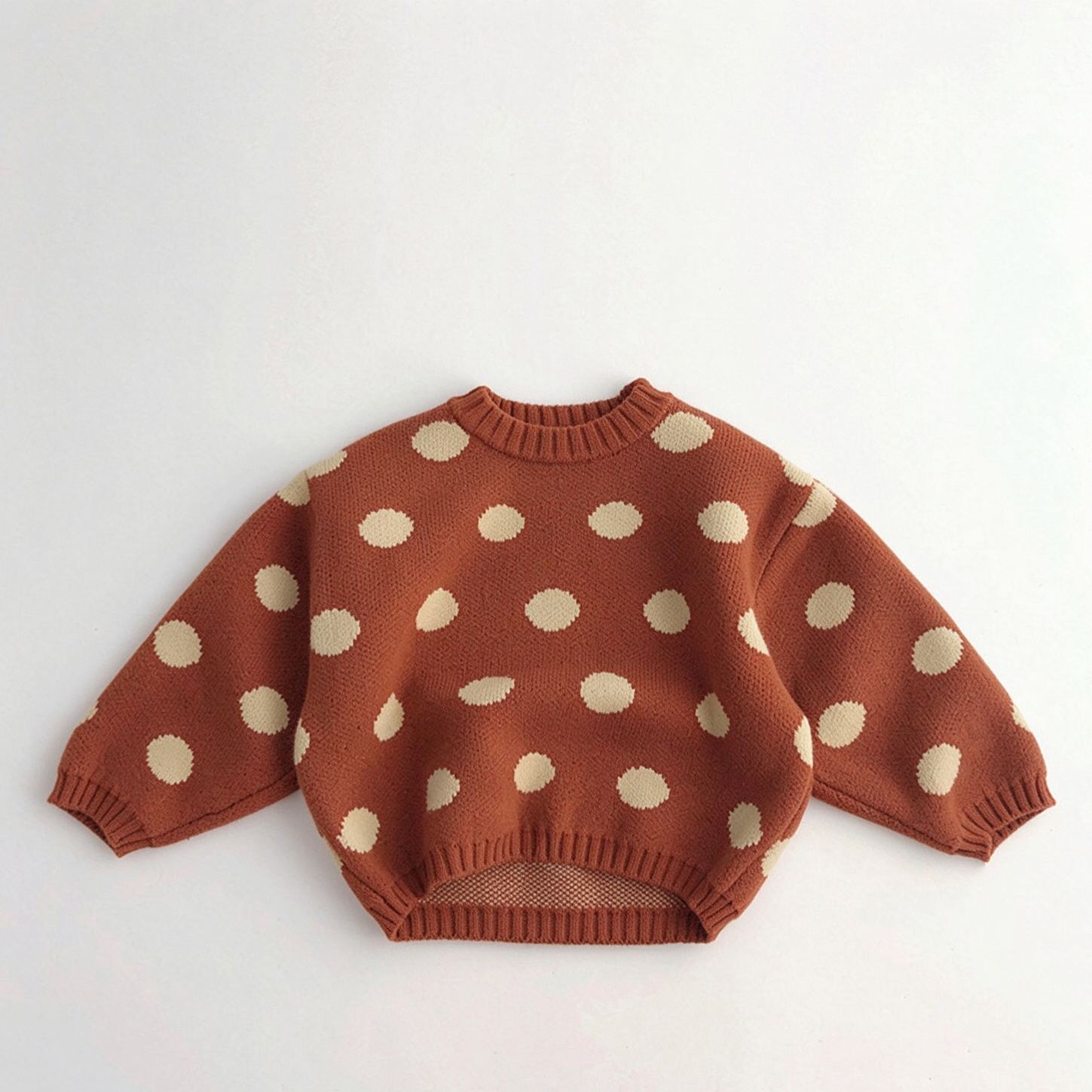 Kids Polka Dots Retro Knitted Sweater