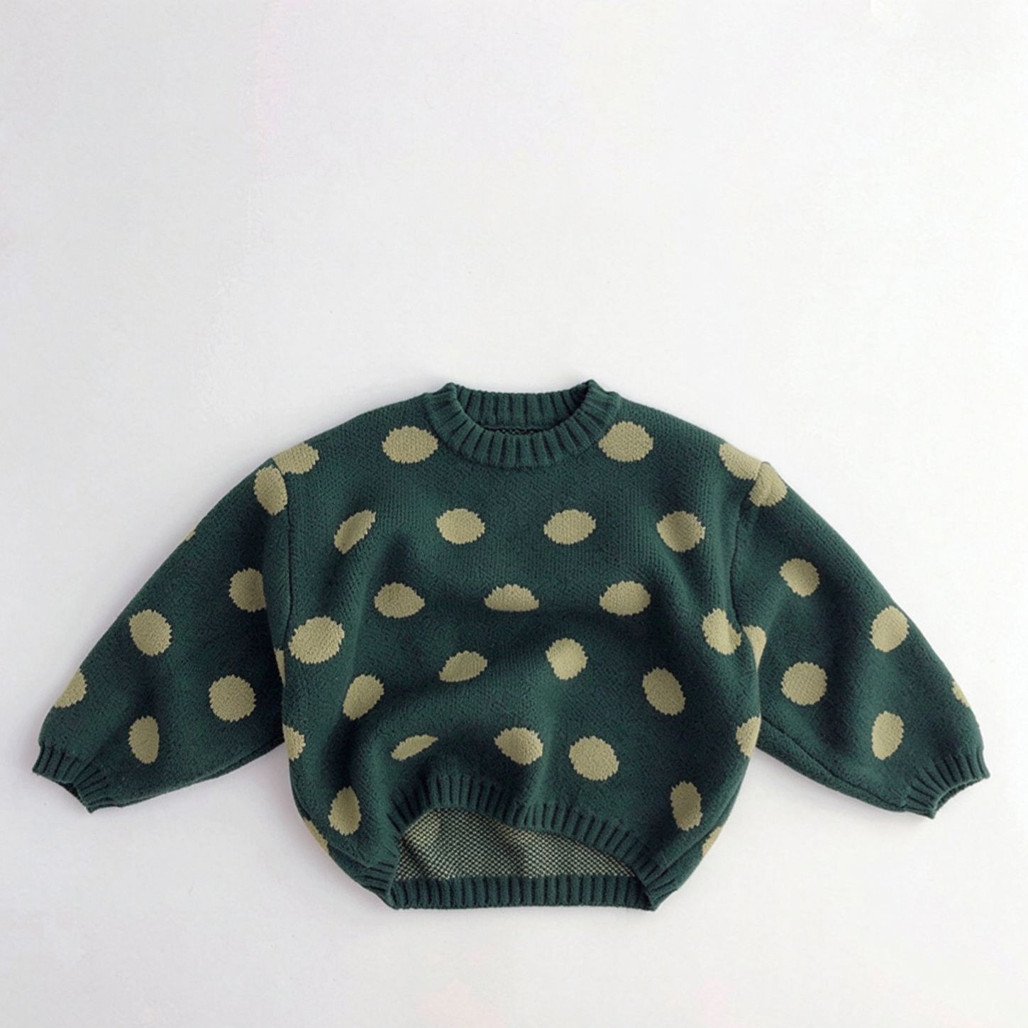 Kids Polka Dots Retro Knitted Sweater