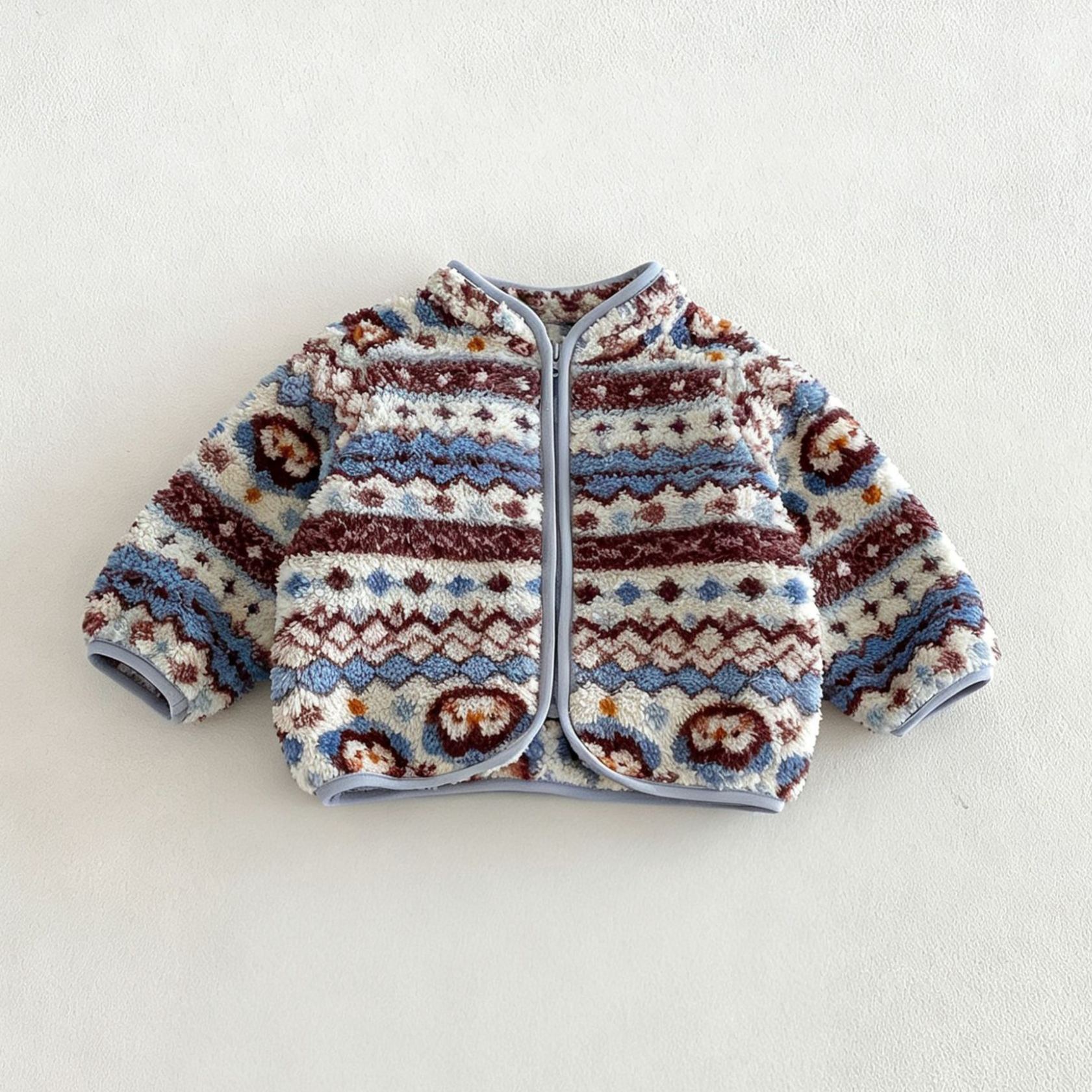 Baby & Kids Double Sided Fleece Jacquard Coat